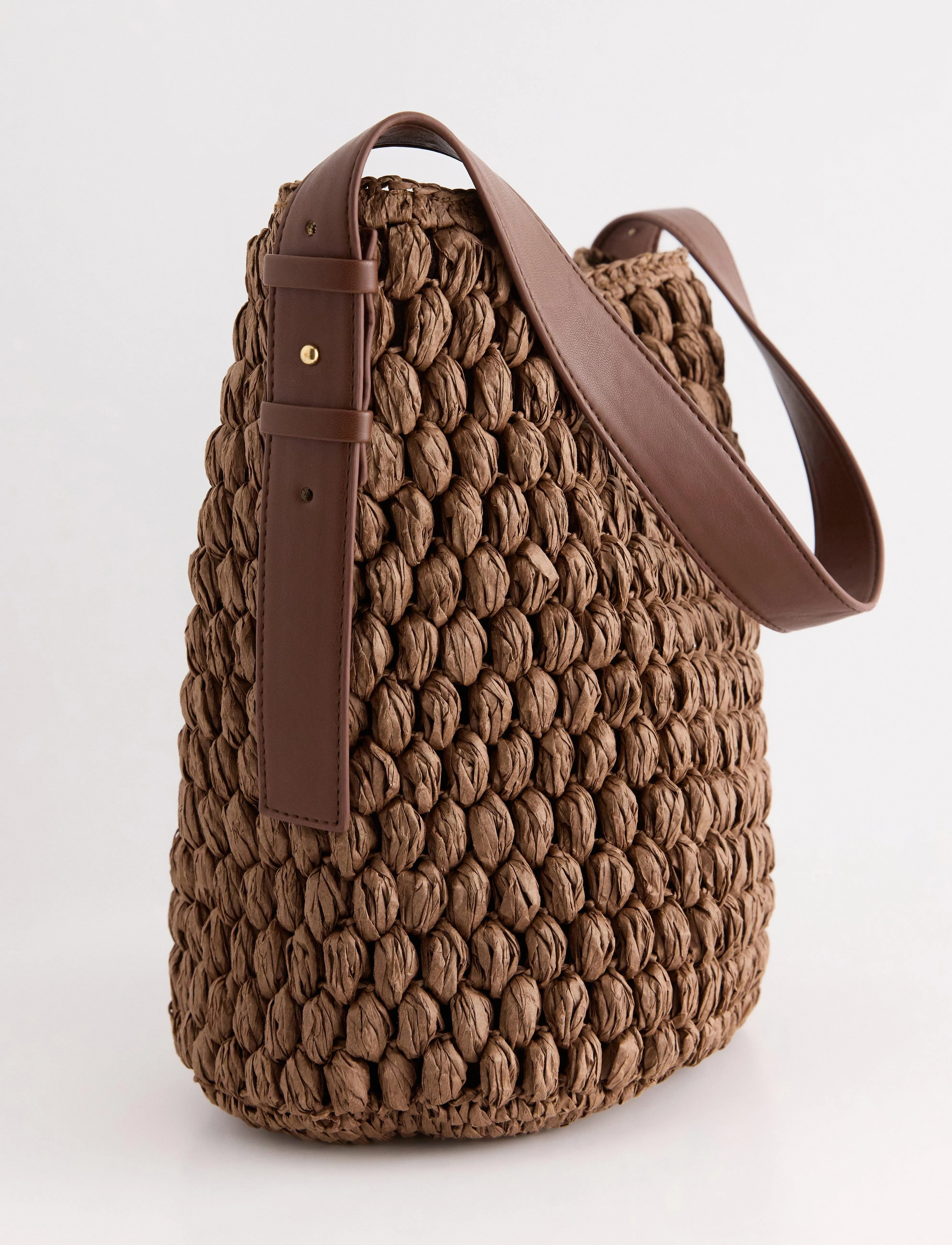 Lindex - Bag straw Vanessa - brown - 2