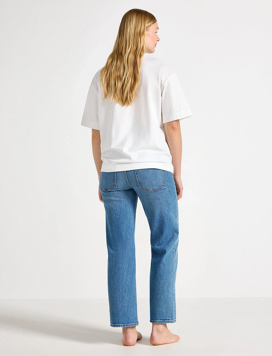 Lindex - MOM WIDE Hanna cropped maternity jeans - underdele - light denim - 3