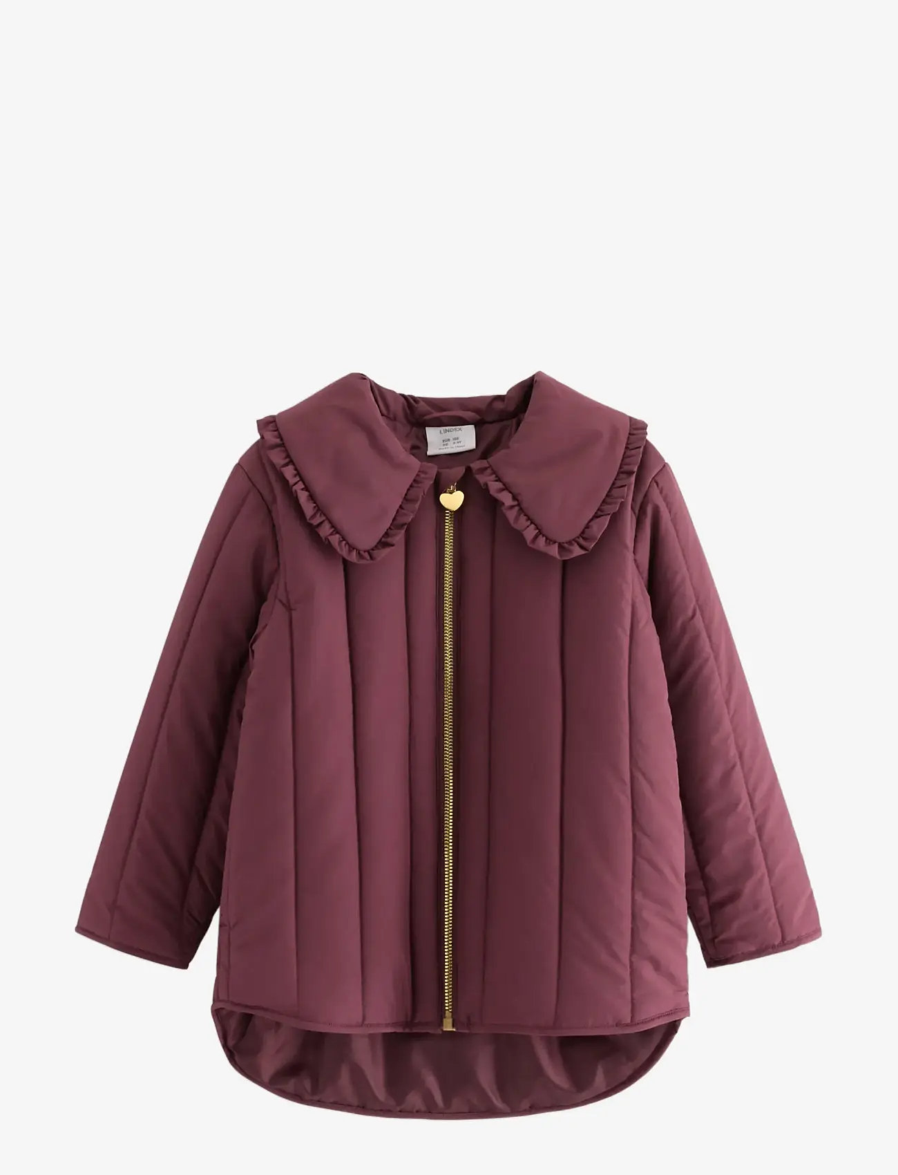 Lindex - Jacket warm padded with collar - jacken & mäntel - dark dusty lilac - 0