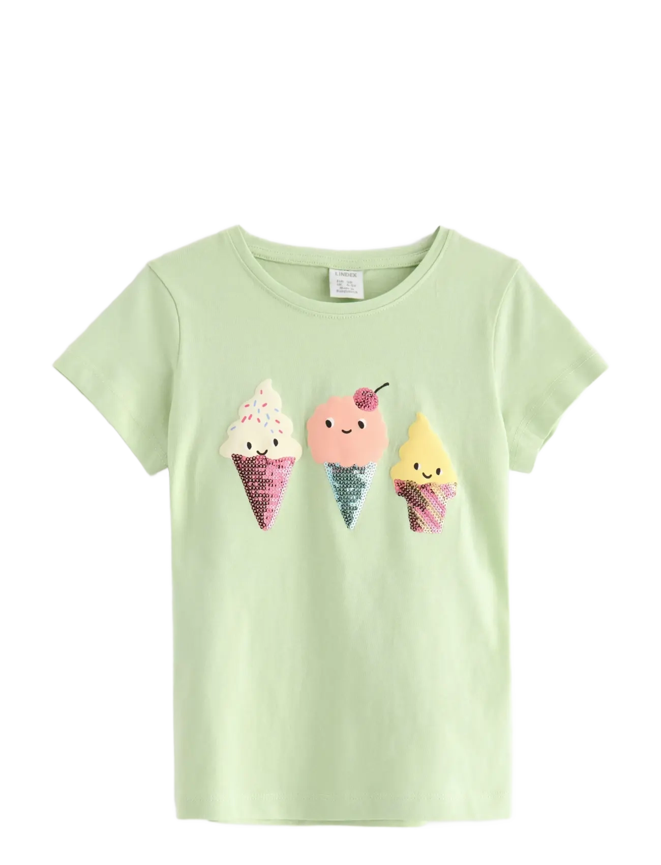 Top ss placement print icecrea - LIGHT GREEN