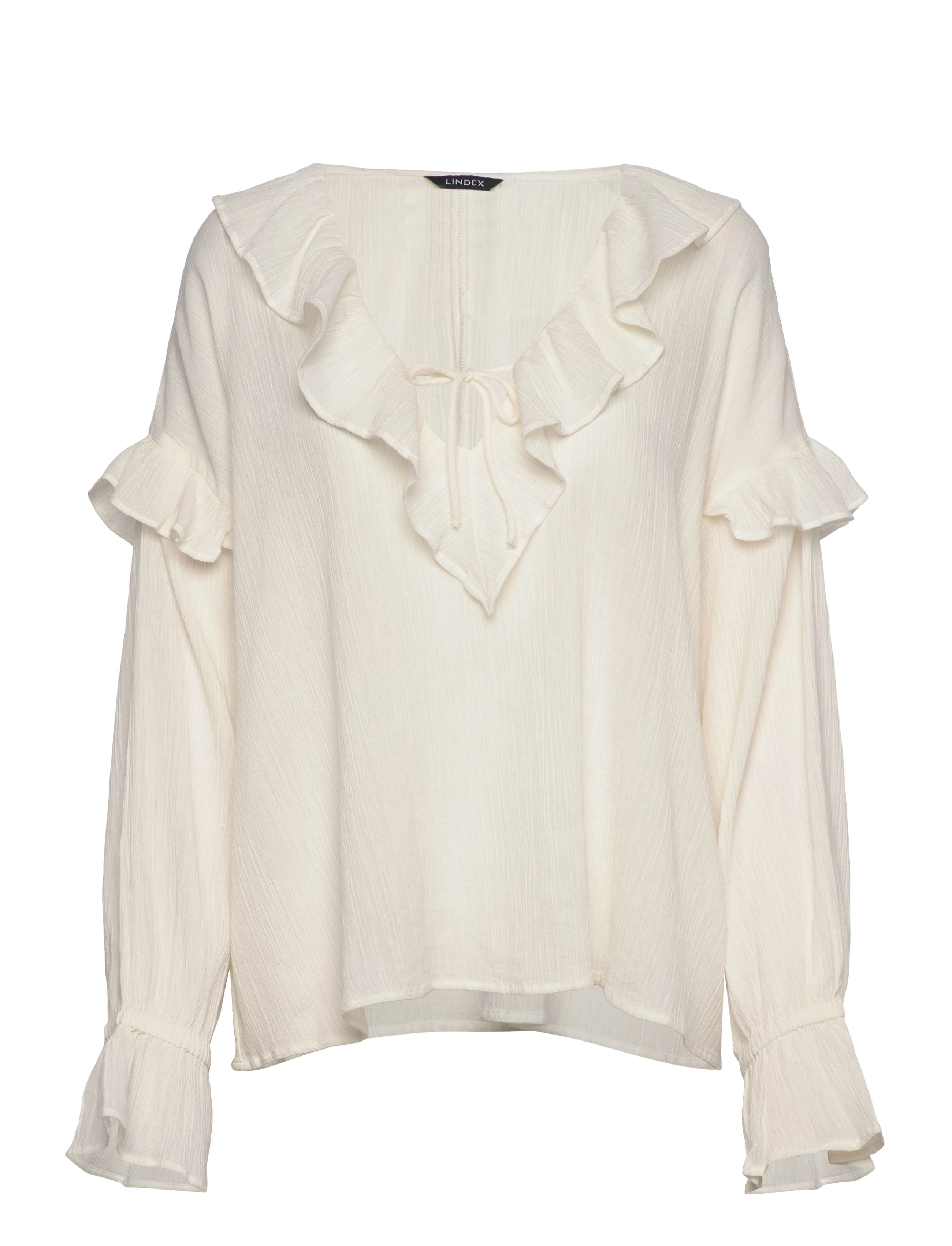 Lindex Blouse Sindry, L, Blouses, Creme - Long-sleeved, Frauen