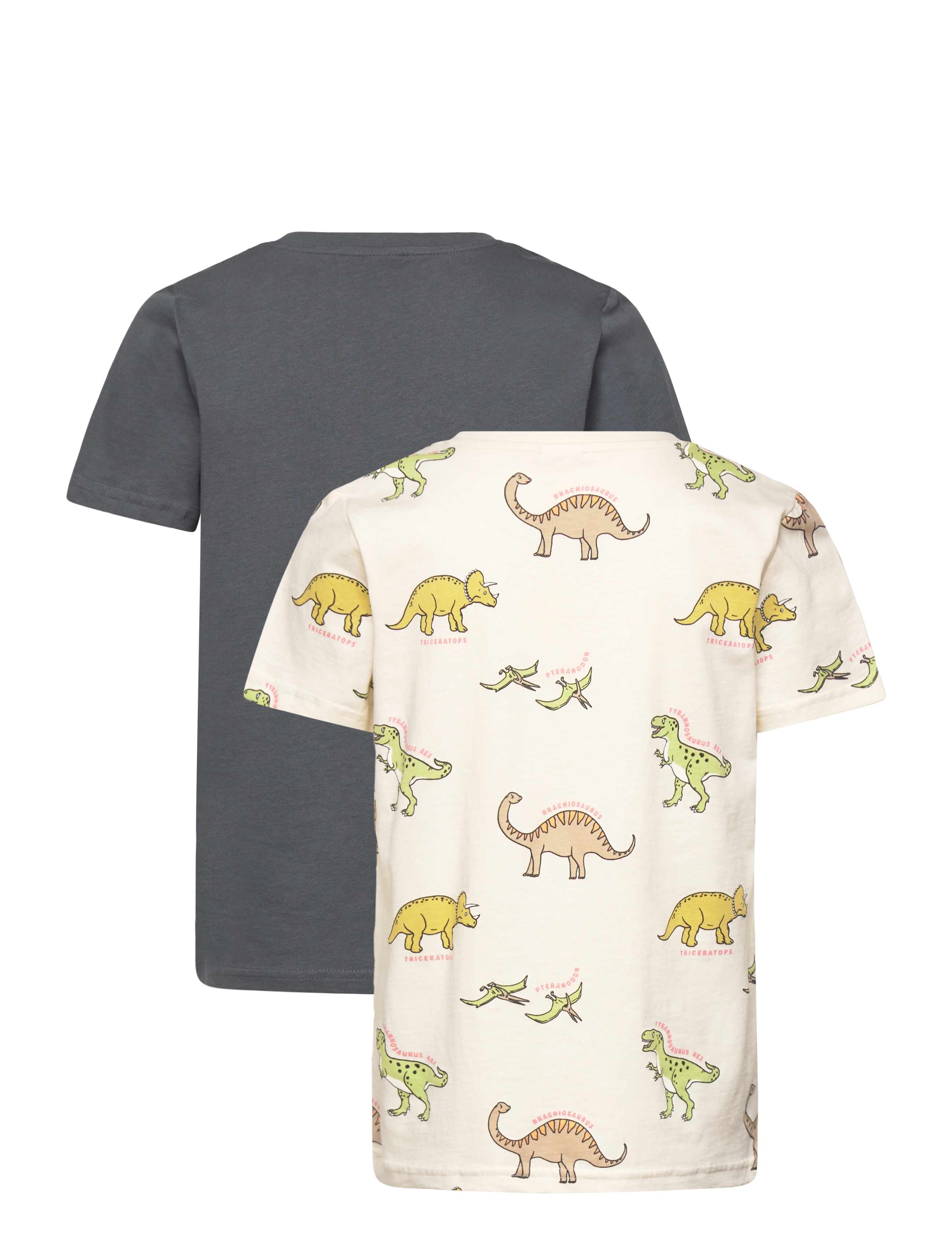Lindex - Top SS 2 pack dino - white - 2