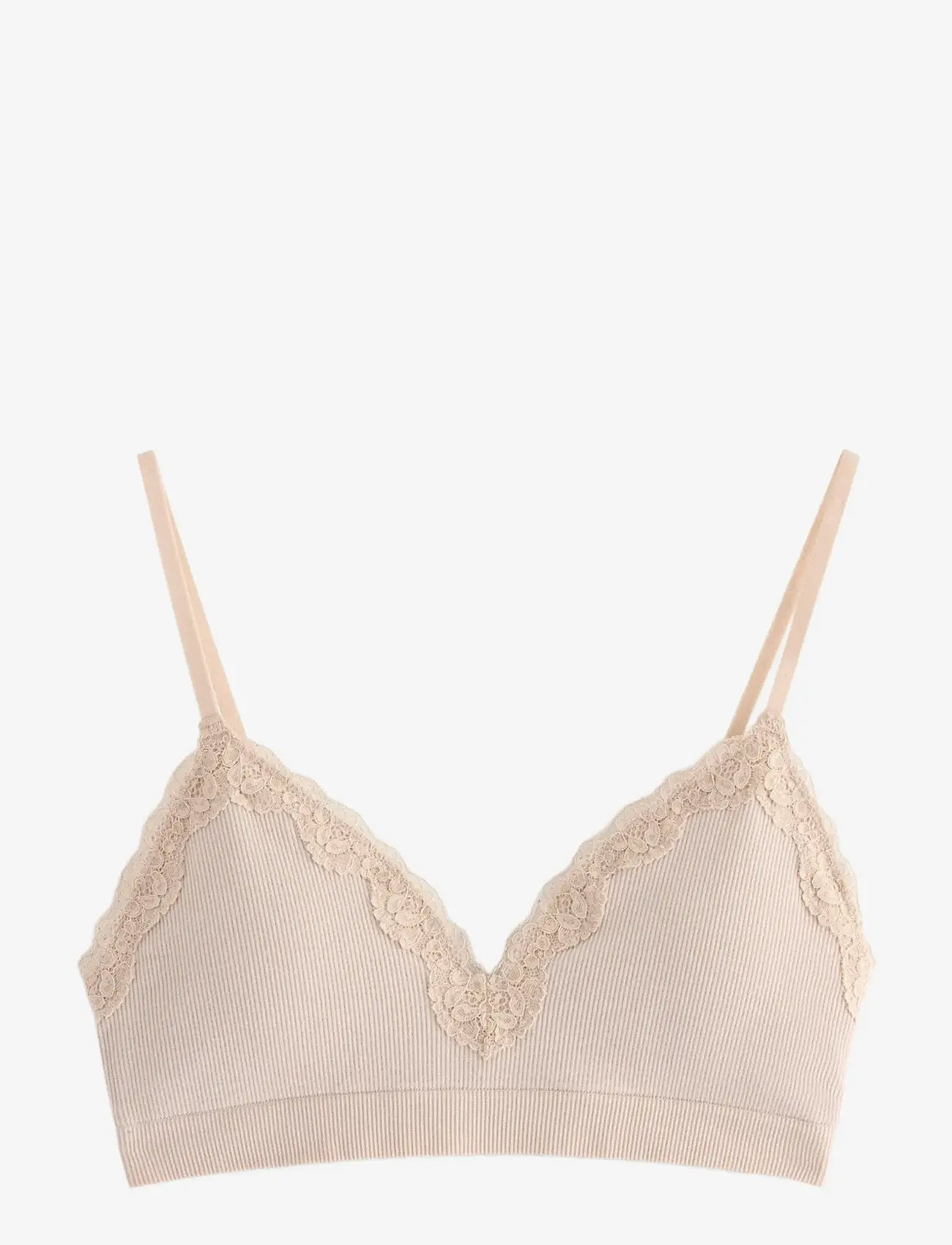 Lindex - Wirefree seamless soft bra - bralette - light beige - 1