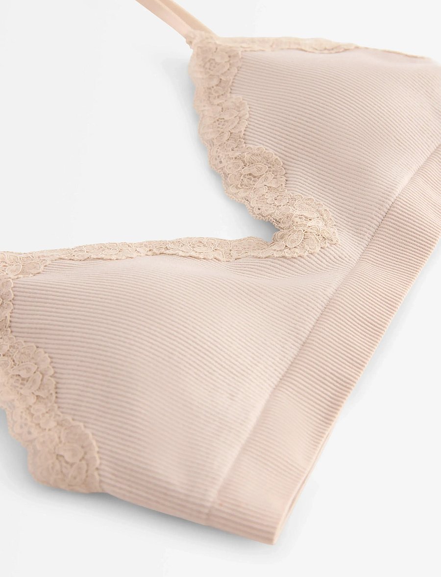 Lindex - Wirefree seamless soft bra - bralette - light beige - 5