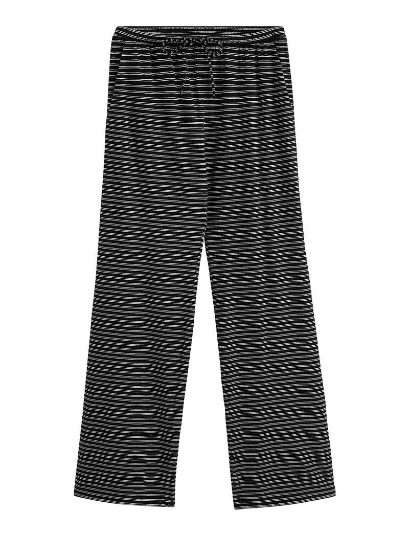 Lindex - Wide pyjama trousers - natbukser - black - 1