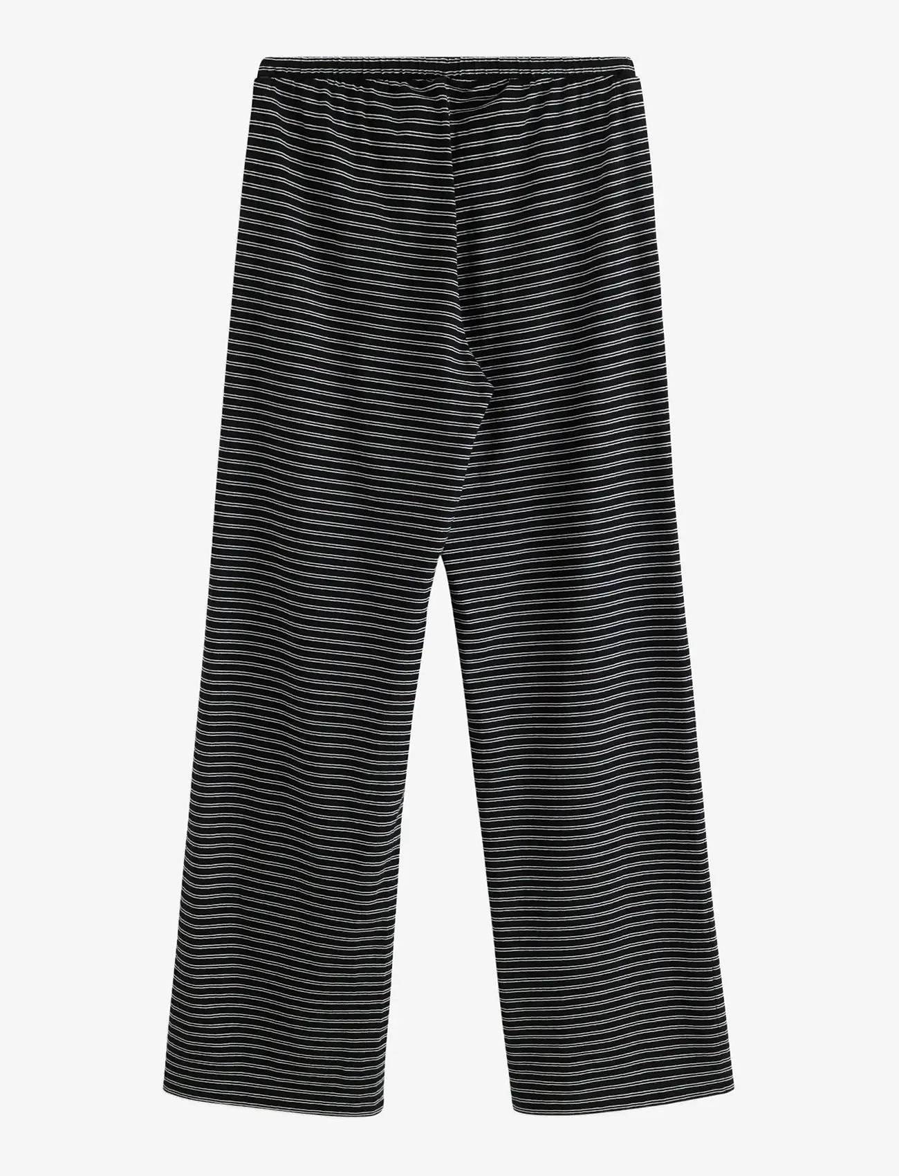 Lindex - Wide pyjama trousers - natbukser - black - 2