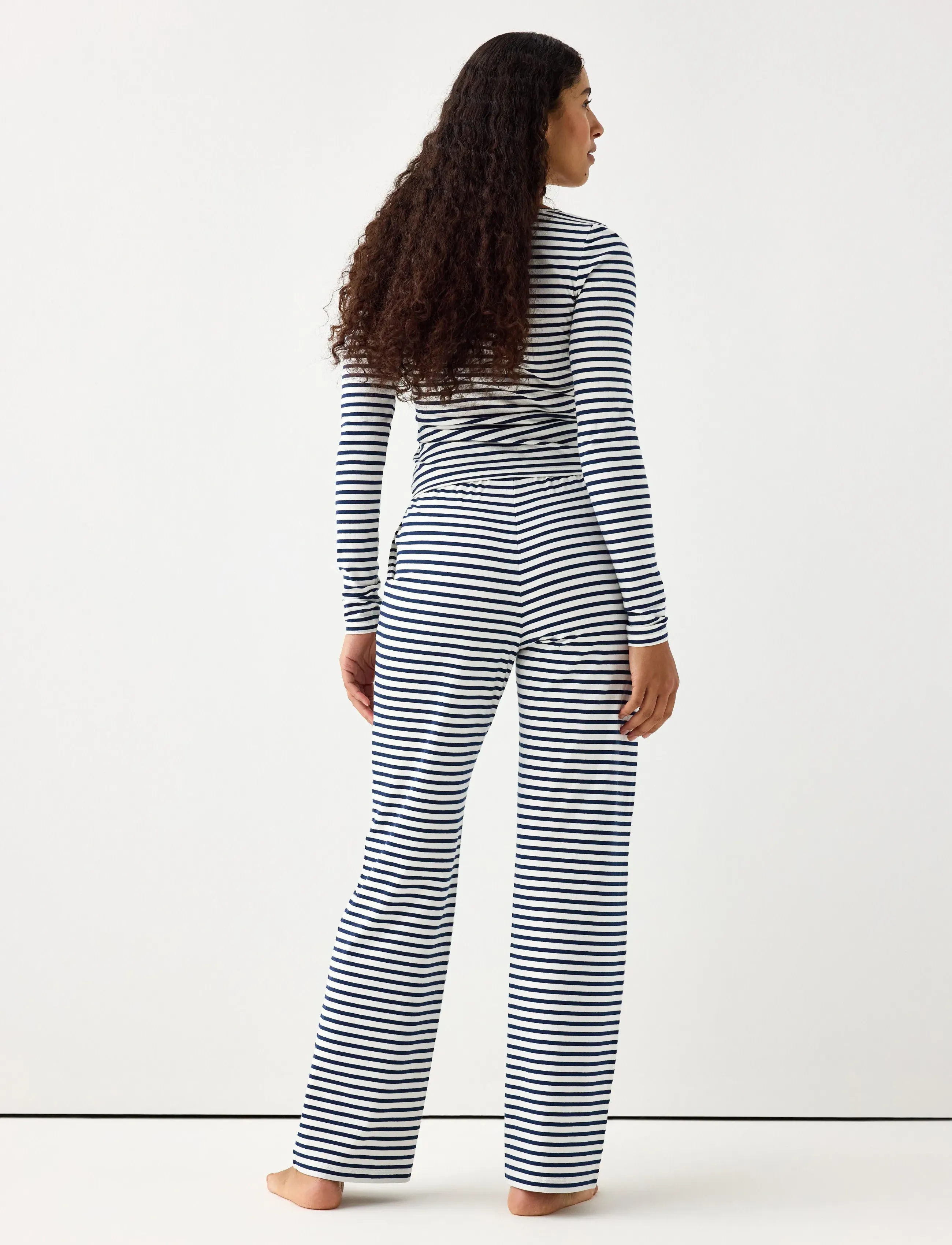 Lindex - Wide pyjama trousers - pyjamasbyxor - dark dusty blue - 3