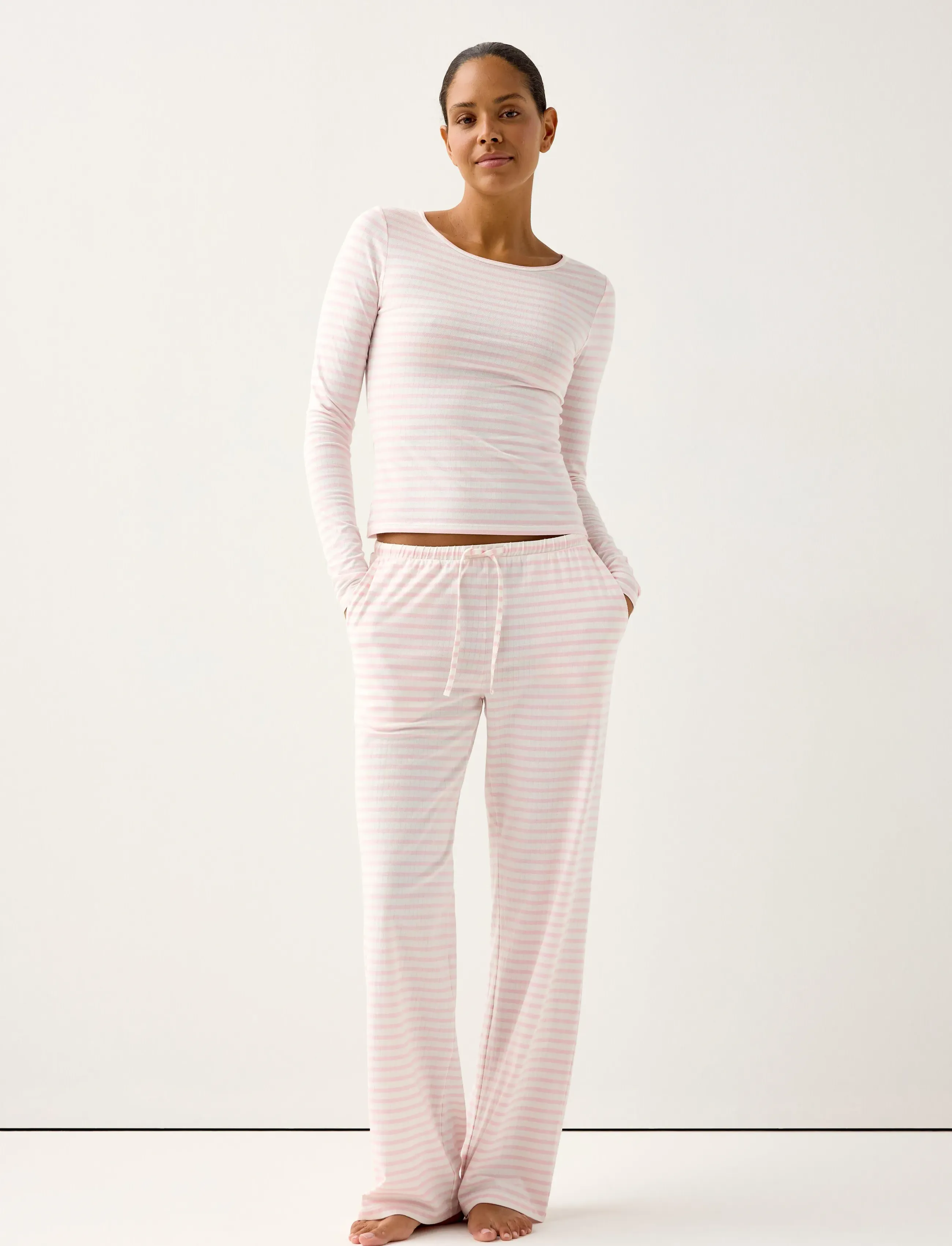 Lindex Wide pyjama trousers - Lindex - LIGHT PINK / pink/rose