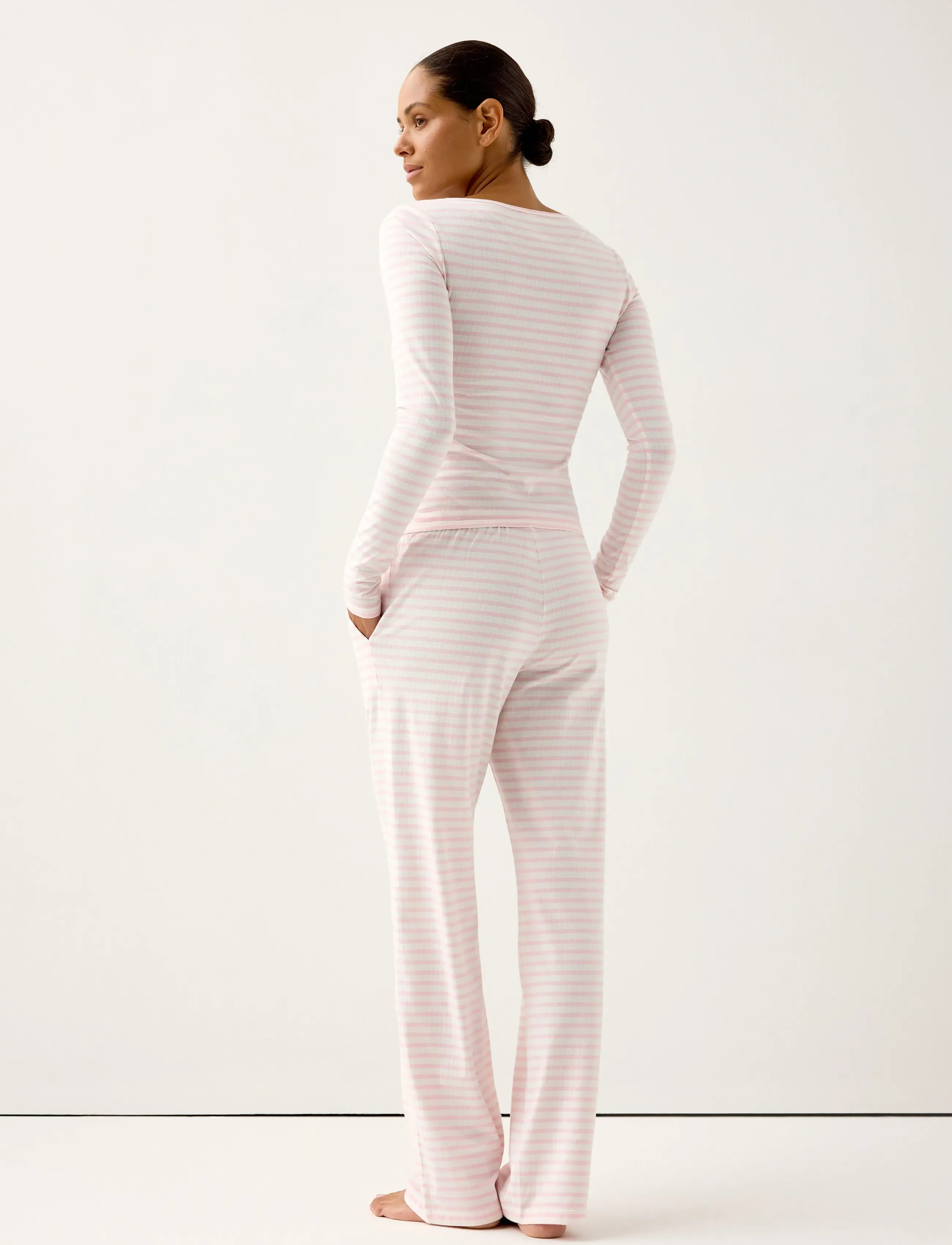 Lindex - Wide pyjama trousers - pyjama pants - light pink - 3