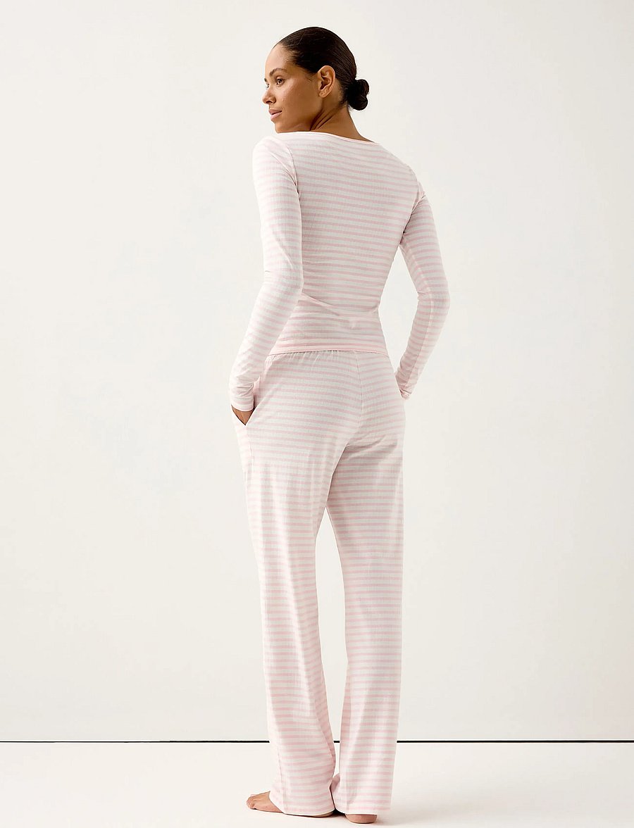 Lindex - Wide pyjama trousers - natbukser - light pink - 3