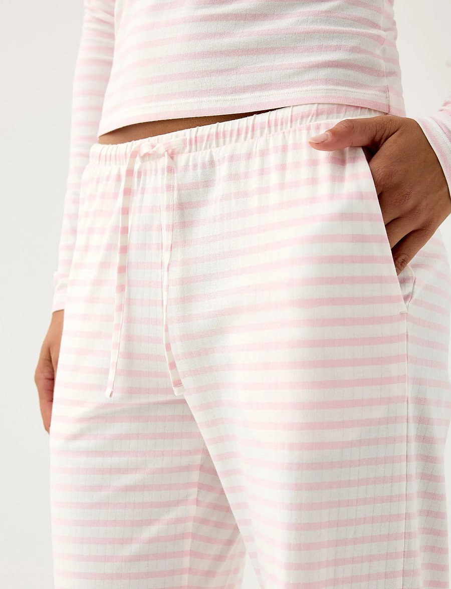 Lindex - Wide pyjama trousers - natbukser - light pink - 4