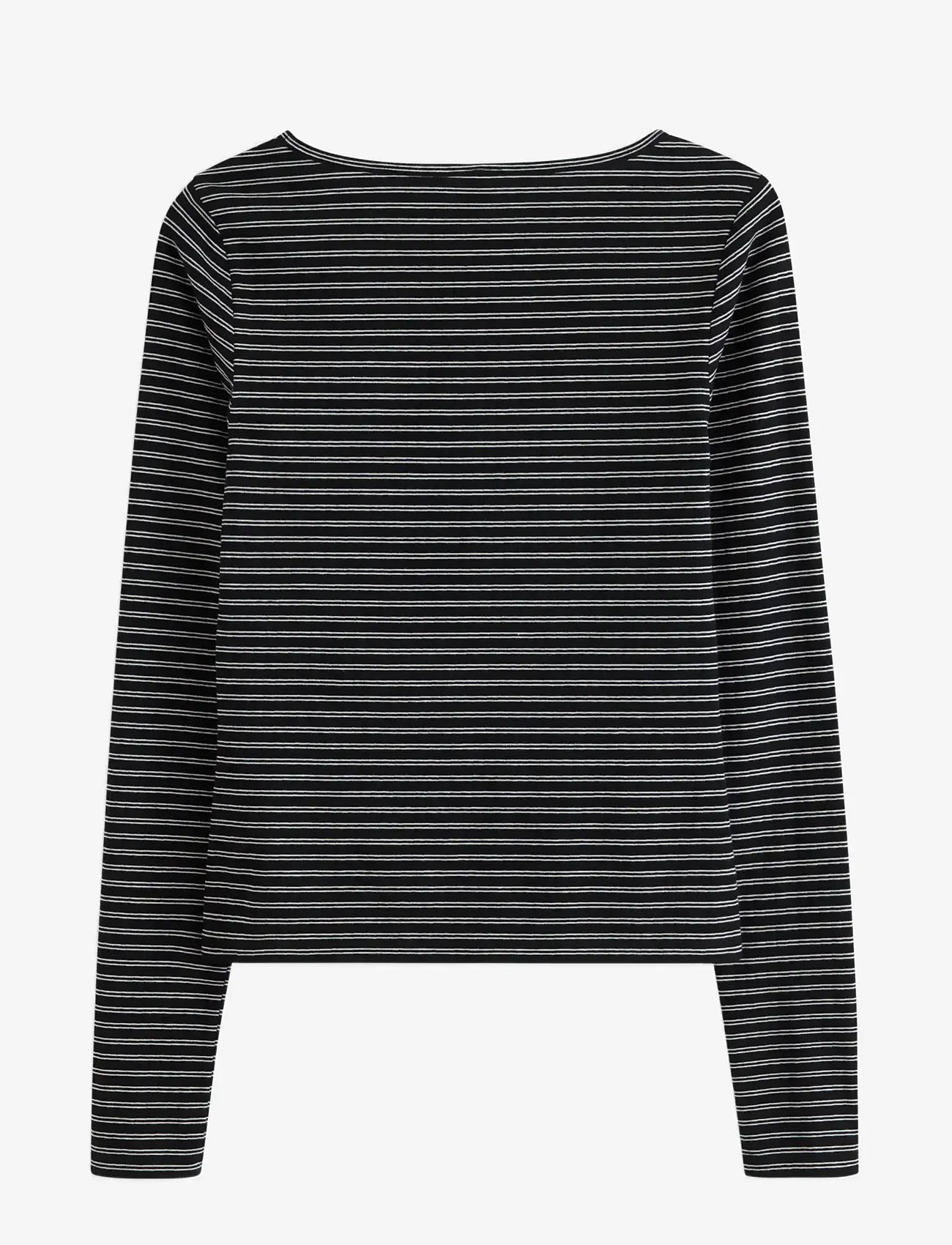 Lindex - Top Pyjama long sleeve jersey - oberteile - black - 2