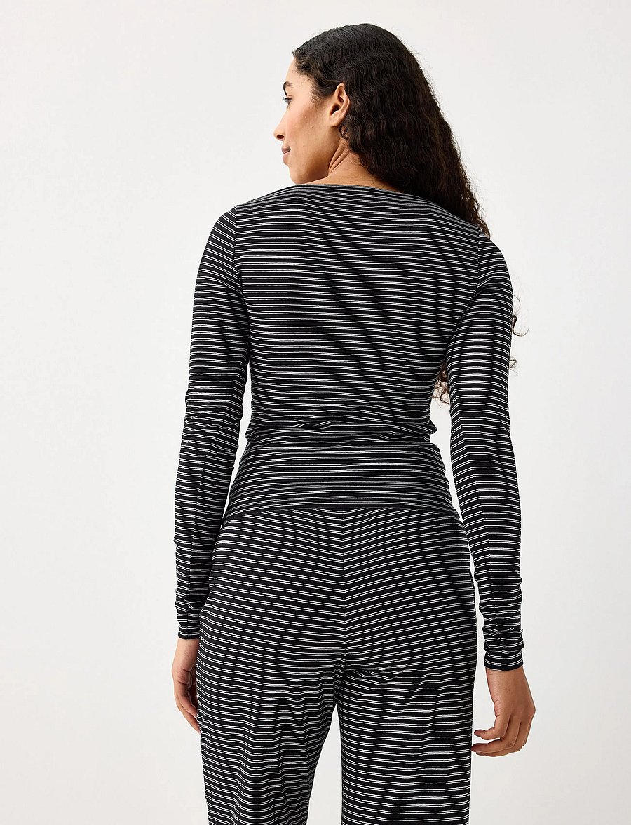 Lindex - Top Pyjama long sleeve jersey - topid - black - 3