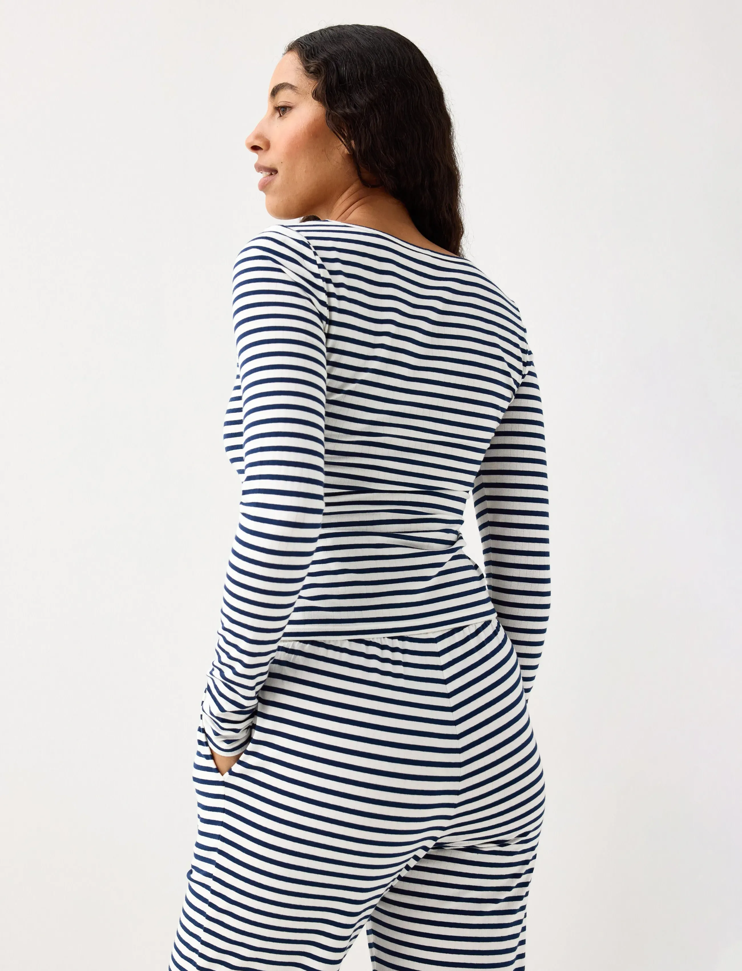Lindex - Pyjama top - oberteile - dark dusty blue - 3