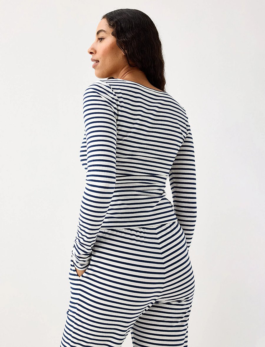 Lindex - Pyjama top - oberteile - dark dusty blue - 3