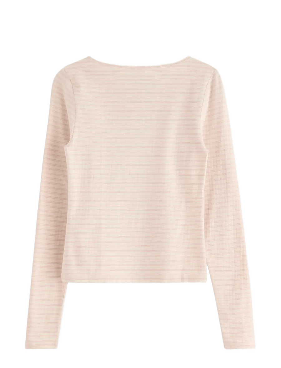 Lindex - Top Pyjama long sleeve jersey - Överdelar - light dusty pink - 2