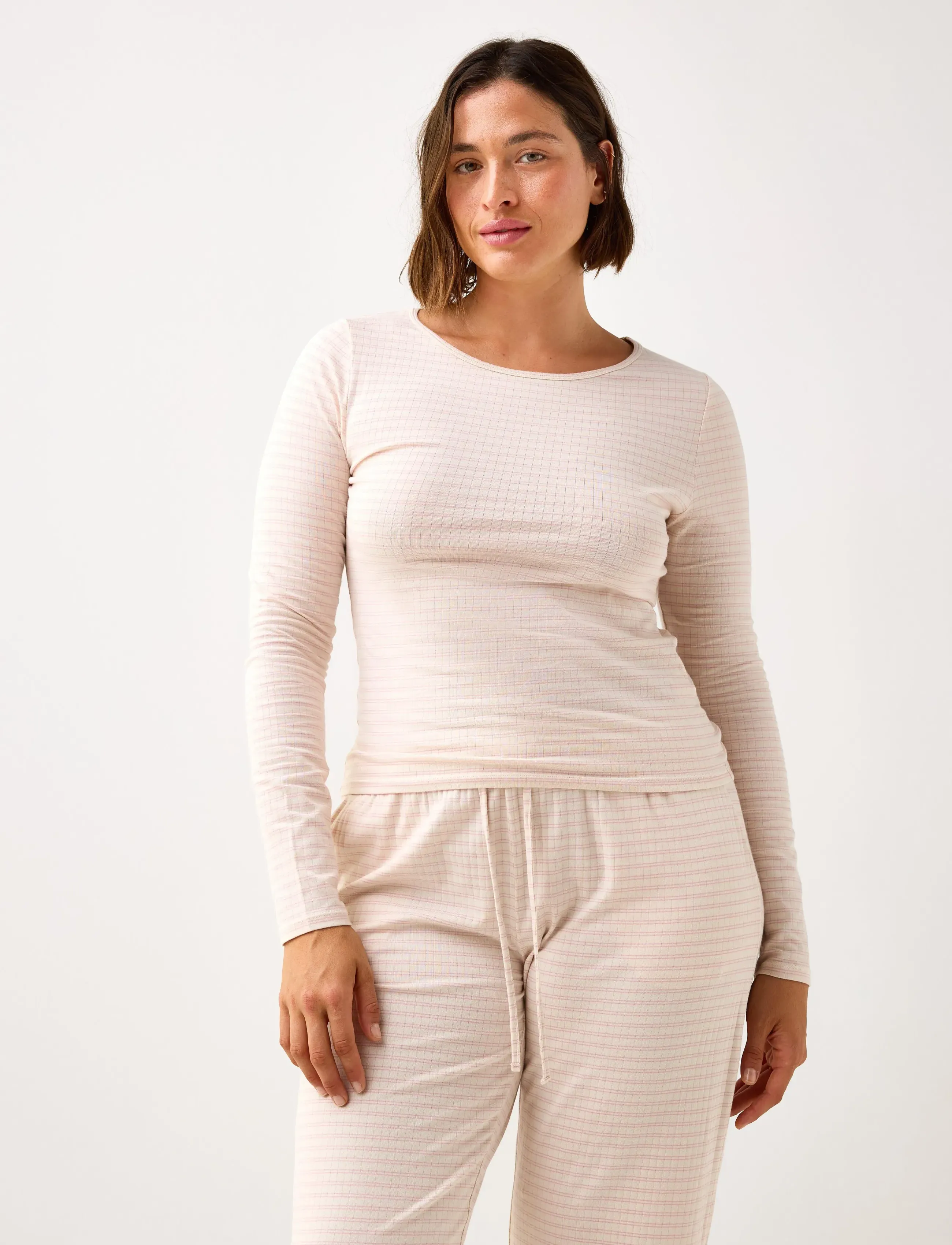 Lindex Pyjama top - T-shirts & Tops - LIGHT DUSTY PINK / pink/rose