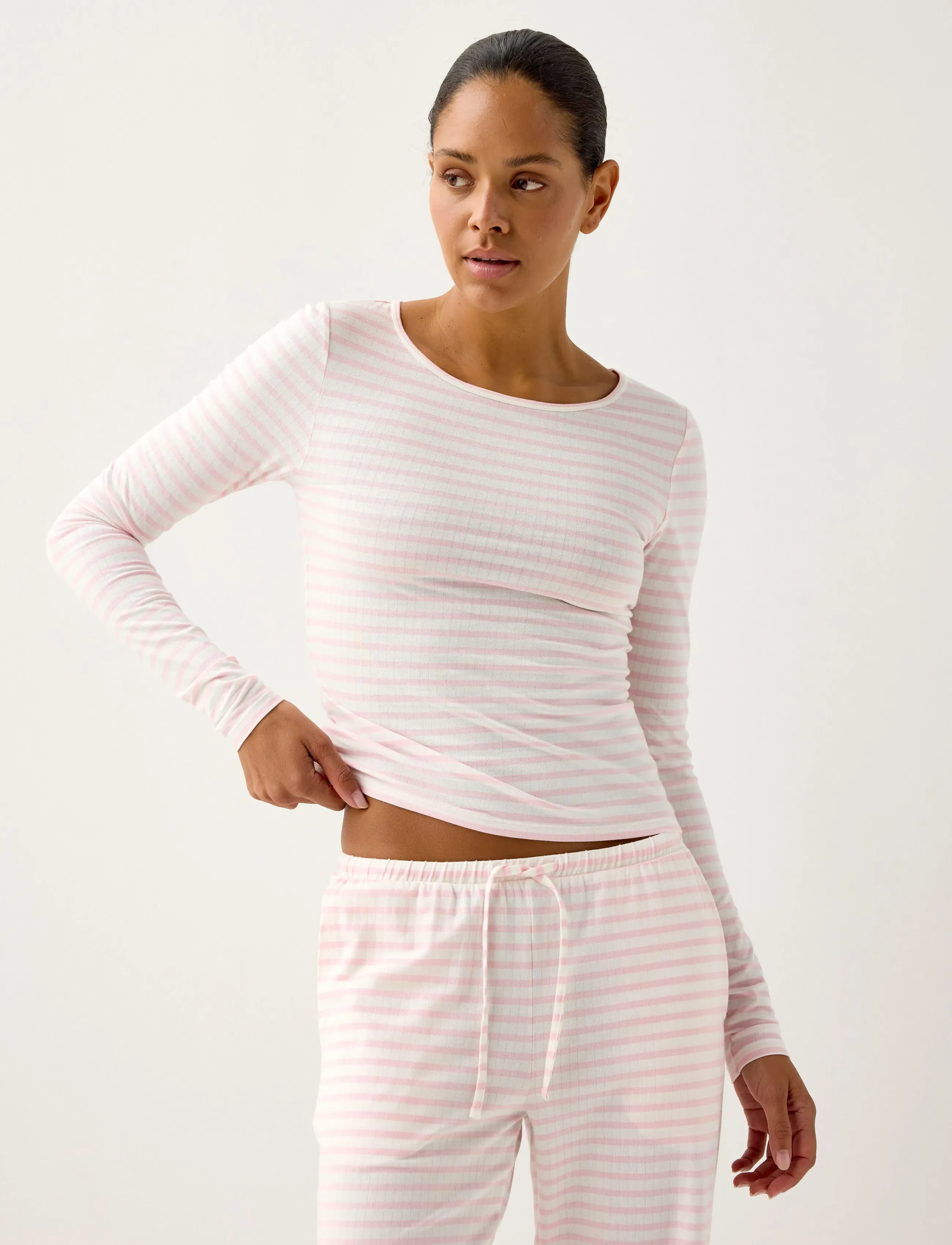 Lindex Pyjama top - T-shirts & Tops - LIGHT PINK / pink/rose