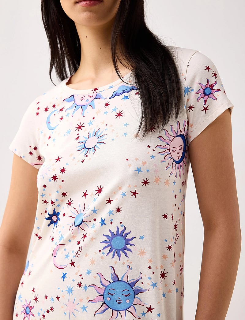 Lindex - Nightdress stars and moons - nachthemden - white - 4