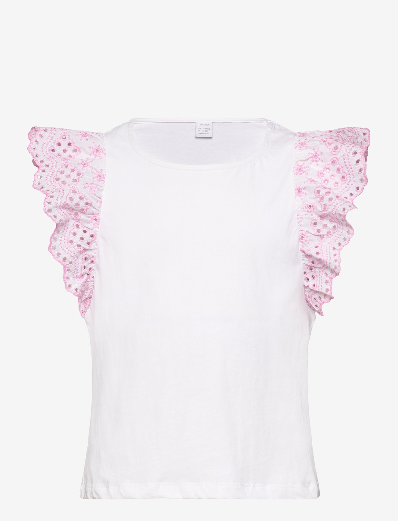 Lindex - Top jersey with Schiffly sleev - laveste priser - light pink - 0