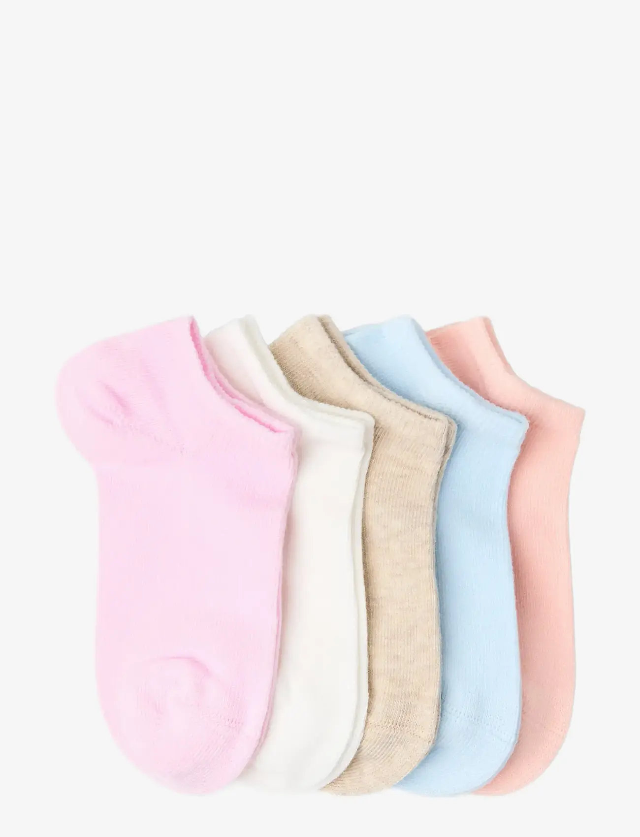 Lindex - 5-pack ankle socks - strømper - light pink - 1