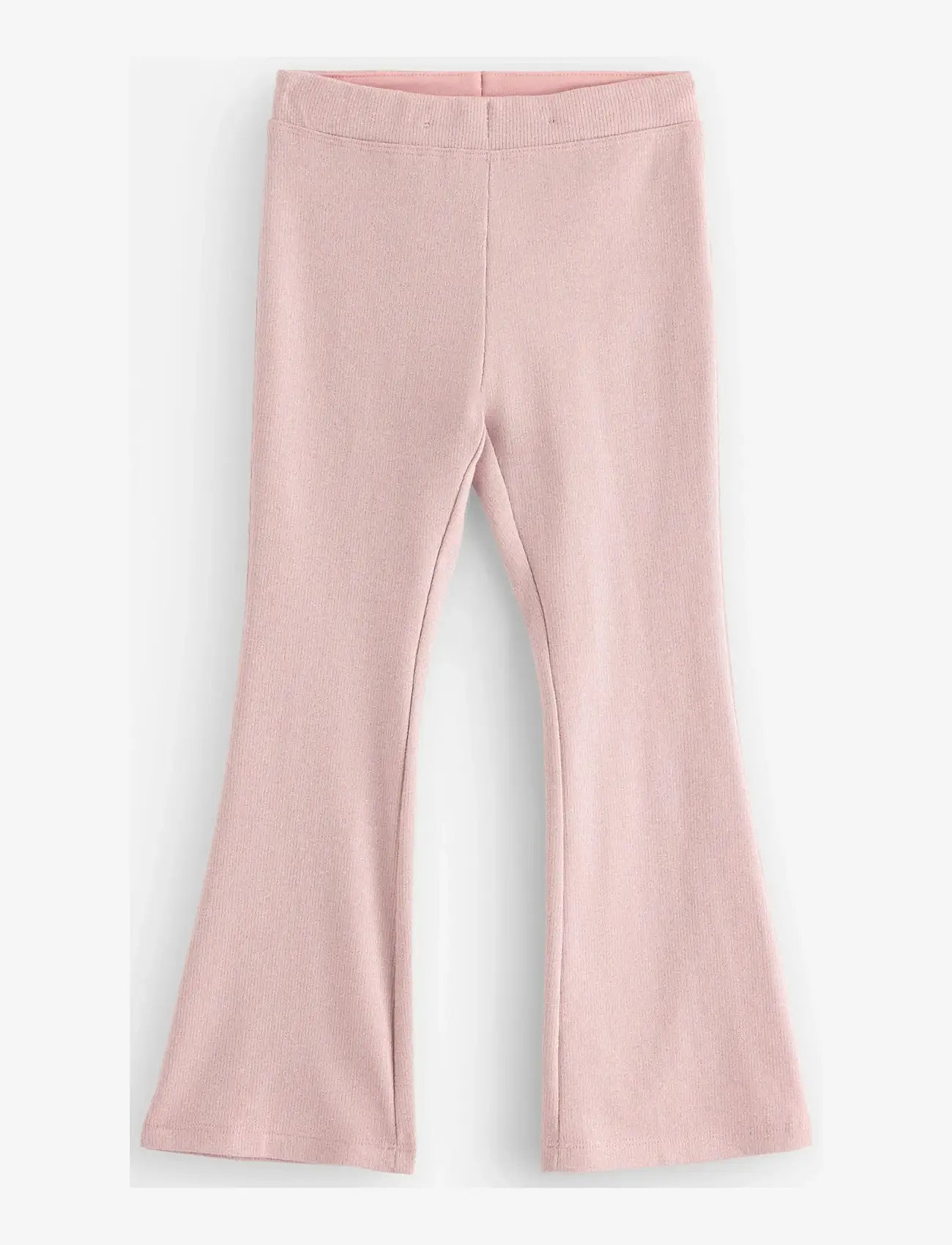 Lindex - Trousers flare lurex rib - babybukser - light pink - 1