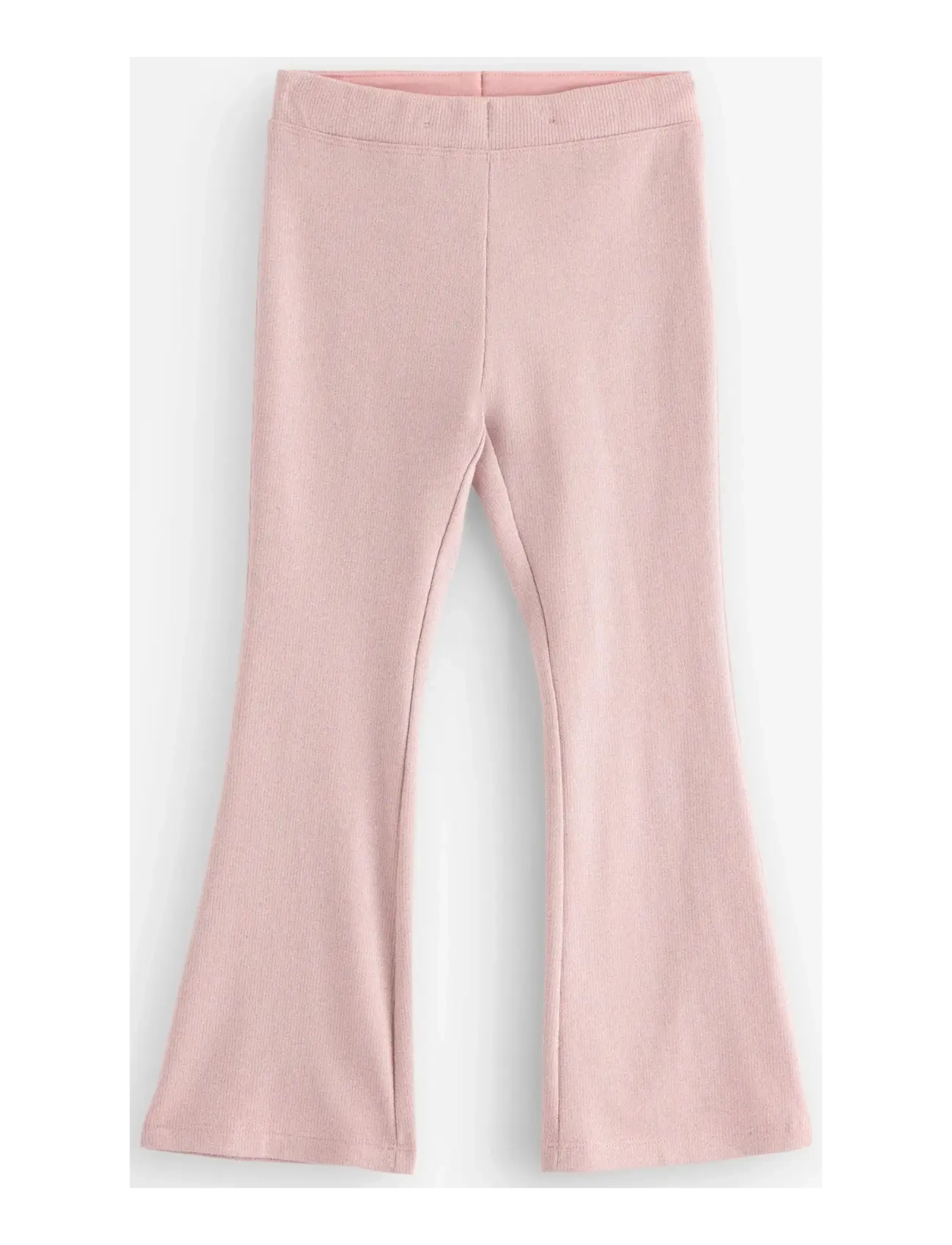 Trousers flare lurex rib - LIGHT PINK