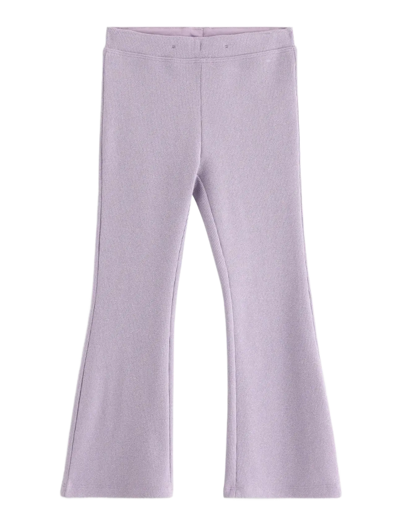Lindex Trousers flare lurex rib - Püksid - LILAC / purple