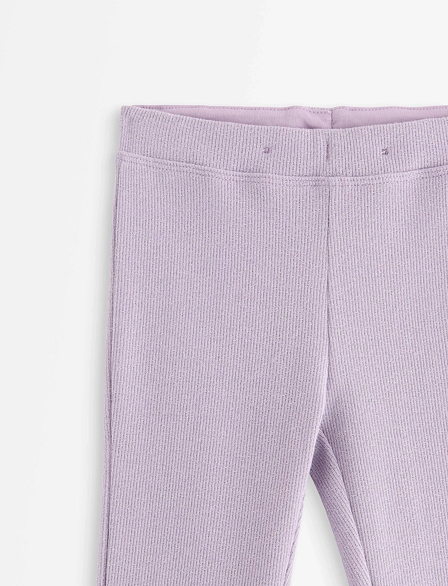 Lindex - Trousers flare lurex rib - babyhosen - lilac - 5