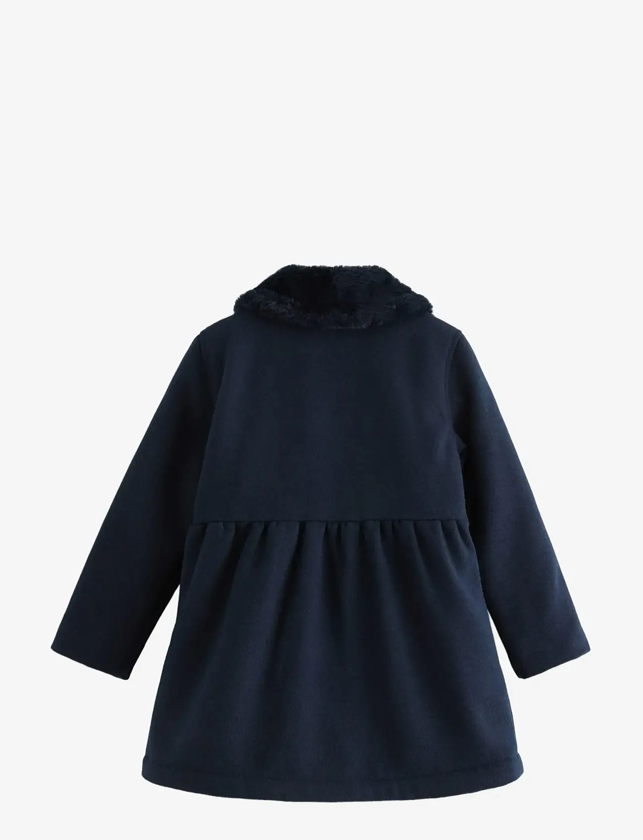 Lindex - Coat w fake fur collar - dark navy - 2
