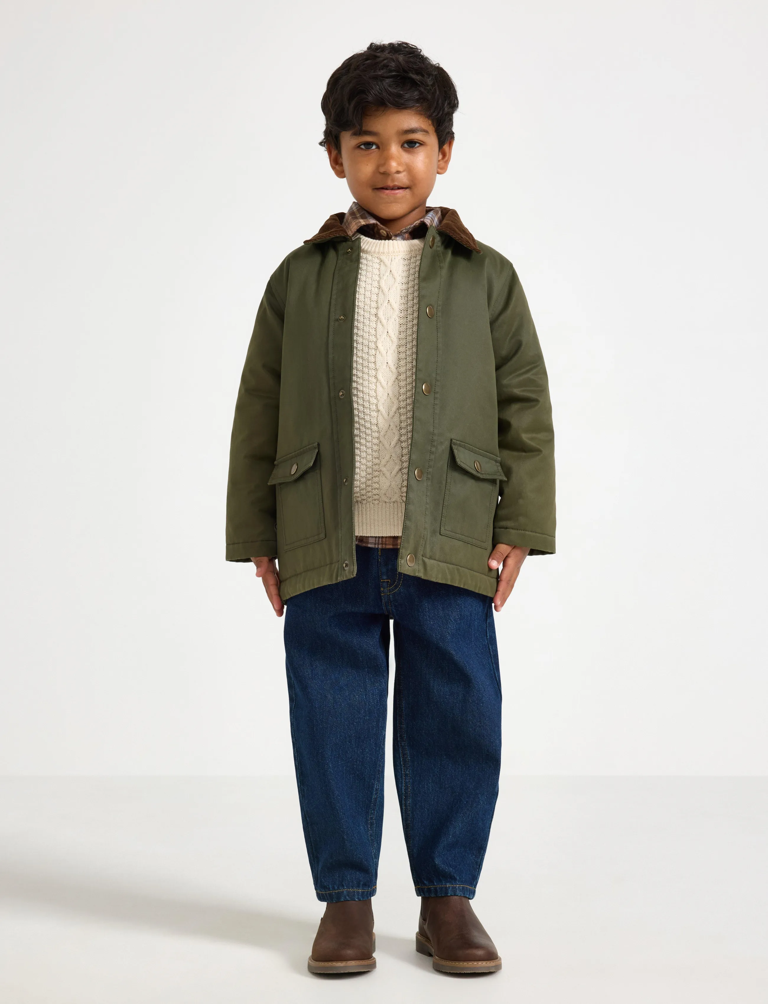 Lindex Padded Jacket, 92, Jackets & Coats, Khakigrün - Puffer Padded, Kinder