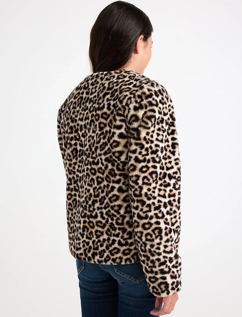 Lindex - Jacket fake fur school girls - faux fur jakker - offblack - 3