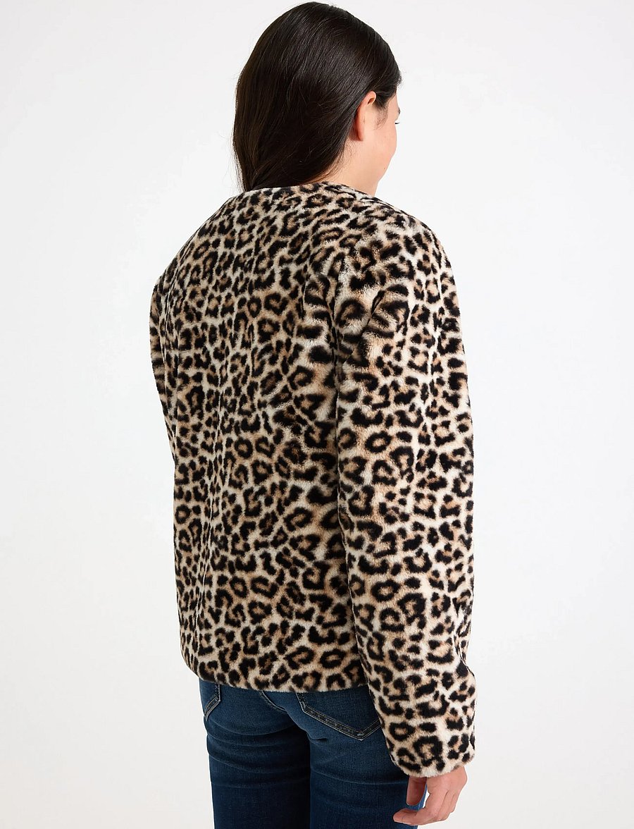 Lindex - Jacket fake fur school girls - faux fur - offblack - 3