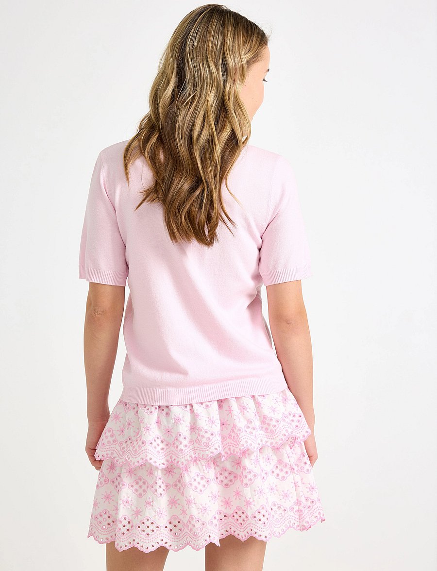 Lindex - Cardigan short sleeve basic - cardigans - light pink - 3