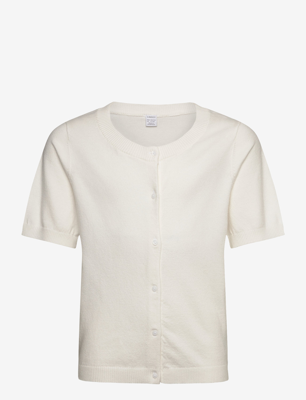 Lindex - Cardigan short sleeve basic - herbstliche kleidung - off white - 0