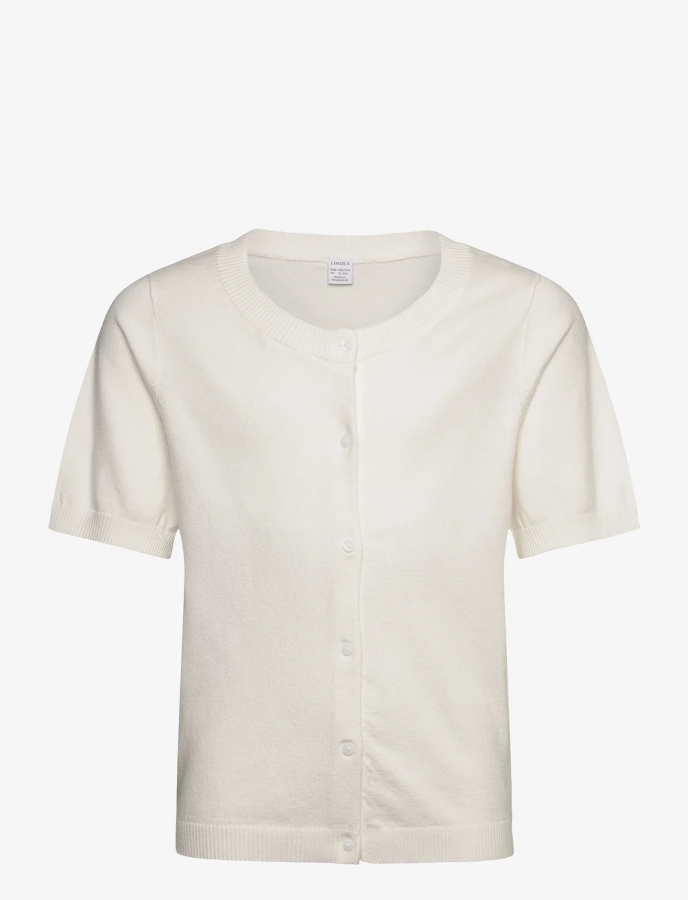 Lindex - Cardigan short sleeve basic - cardigans - off white - 1