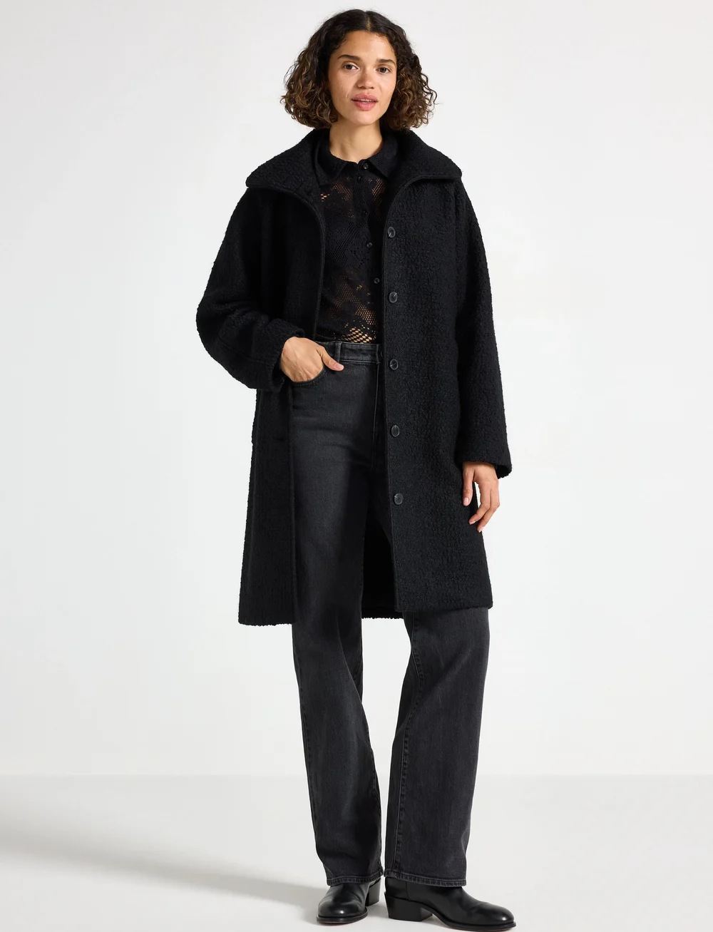Lindex - Coat Nora - lette frakker - black - 0