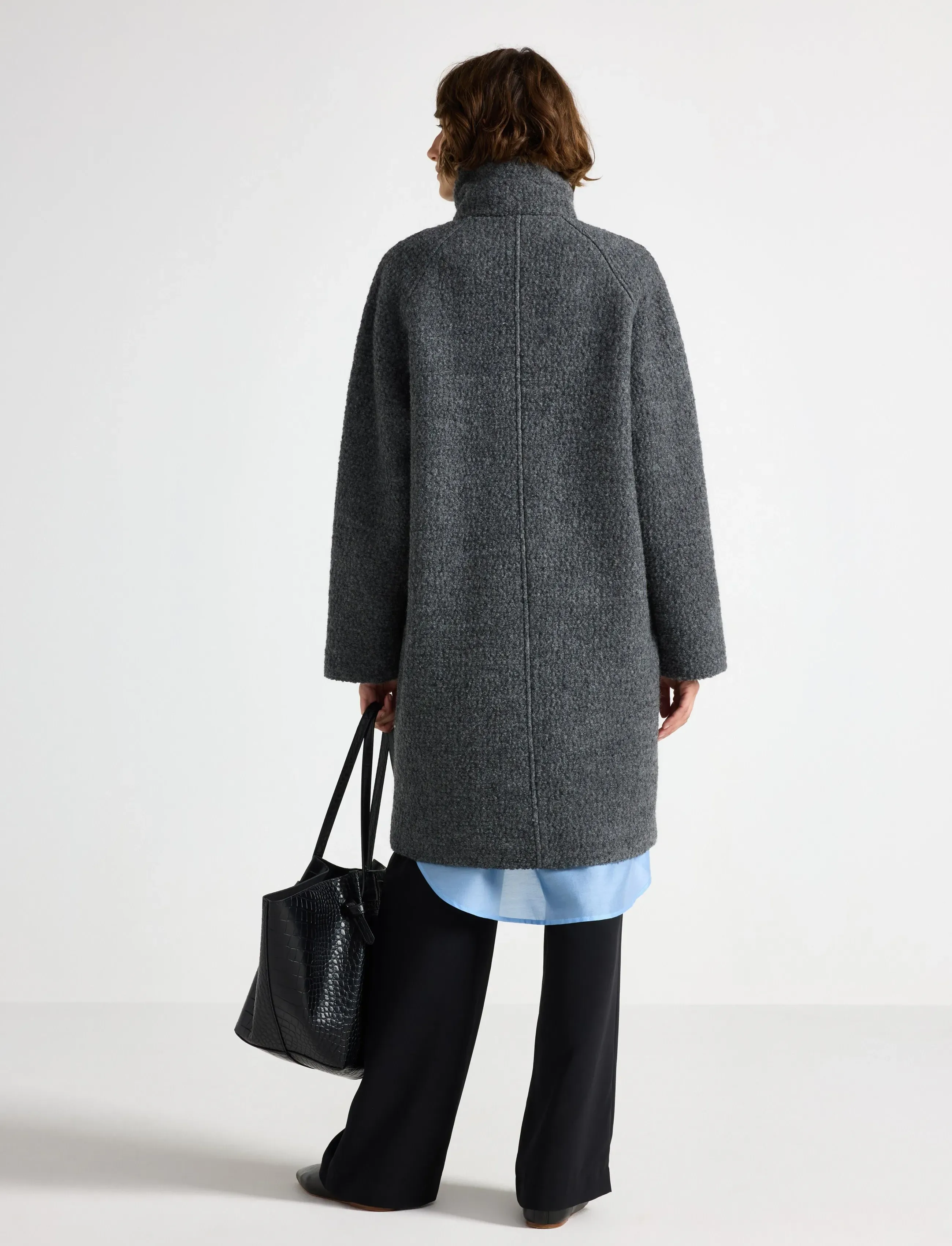 Lindex - Coat Nora - overtøj - dark grey melange - 3