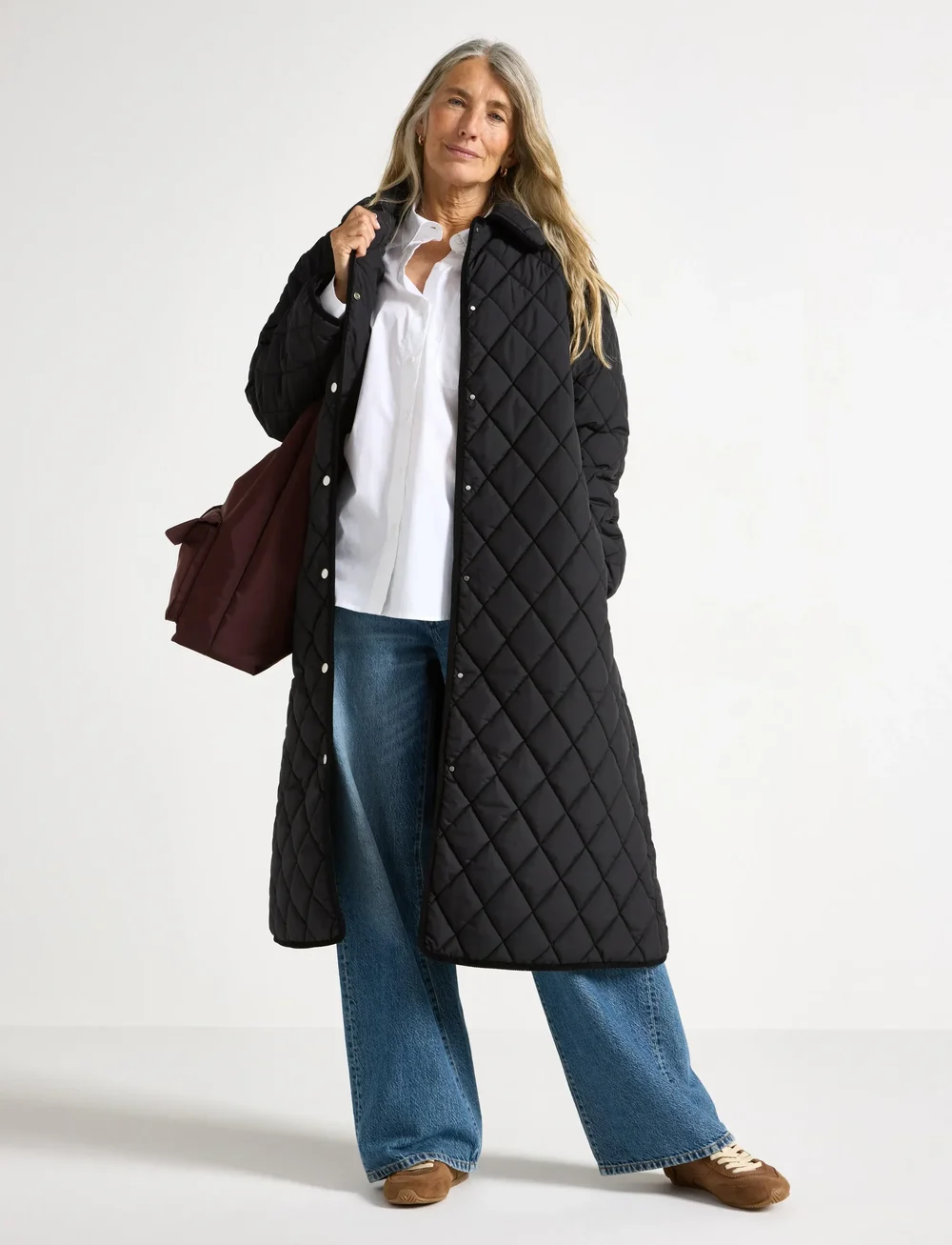 Lindex - Vattert kåpe - pūkiniai paltai - black - 0