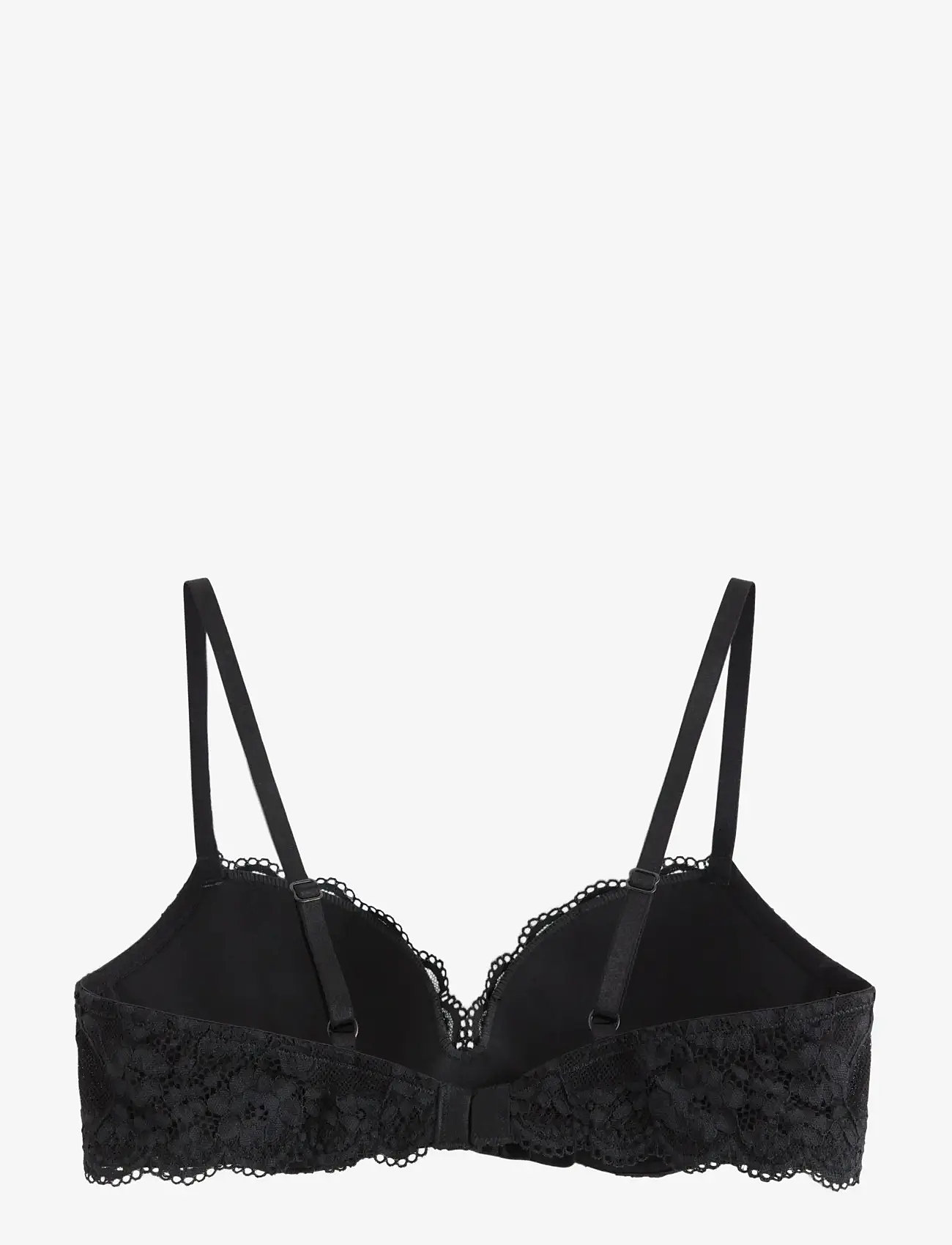 Lindex - Bygellös push up-bh med spets - push up bh'er - black - 2