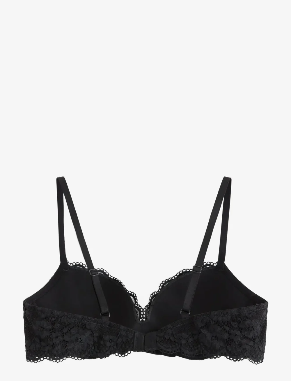 Lindex - Bøjlefri pushup-bh med blonder - push-up bh:ar - black - 2