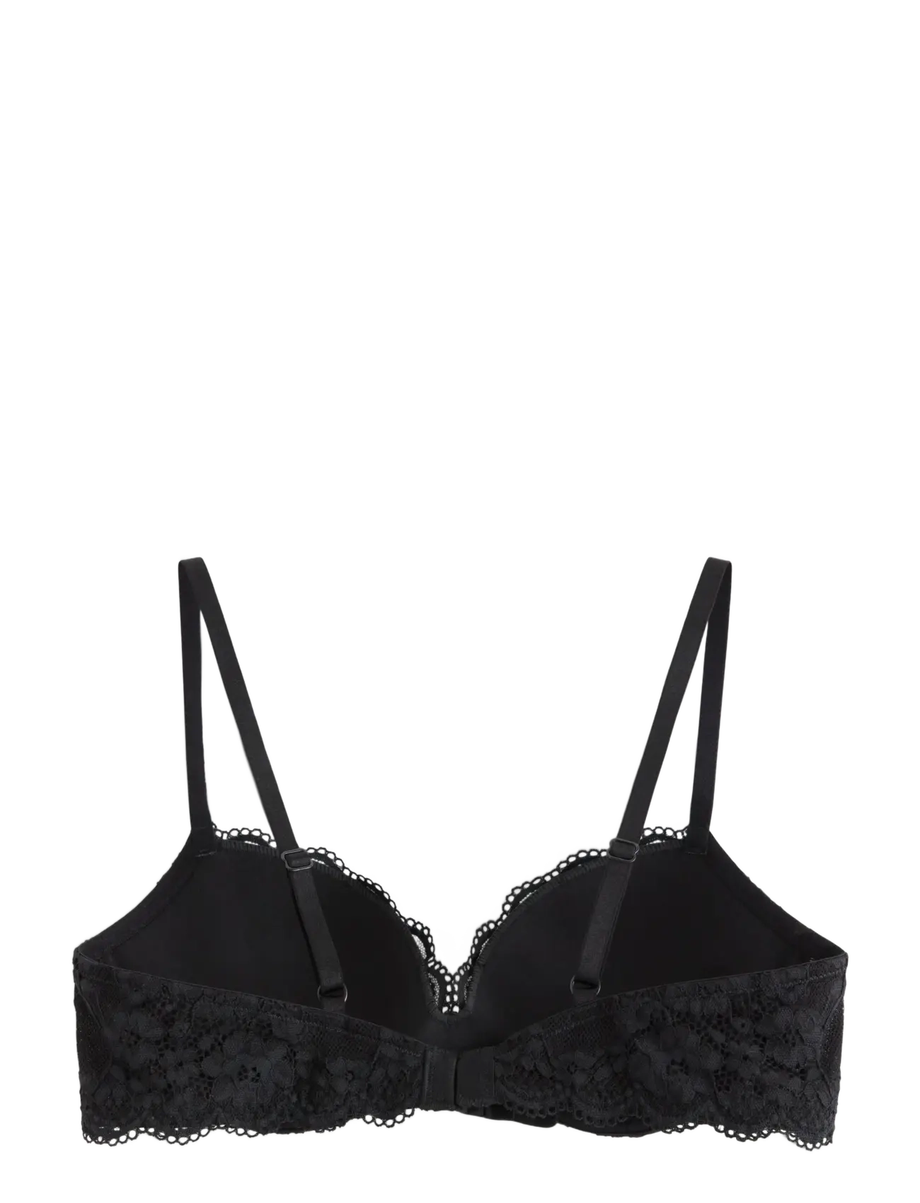 Lindex - Bygellös push up-bh med spets - black - 2