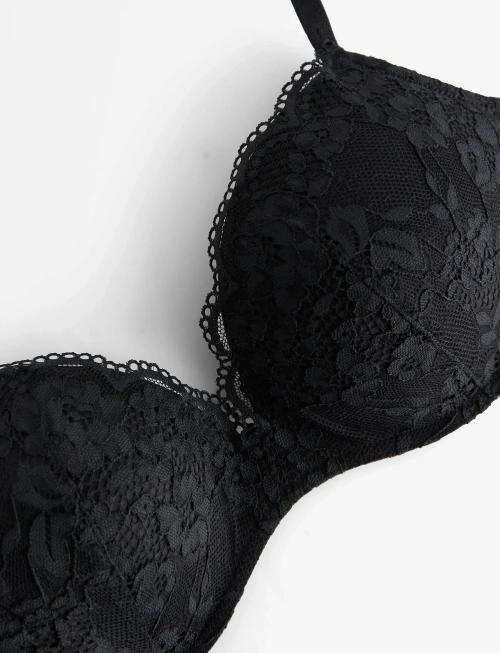 Lindex - Bøjlefri pushup-bh med blonder - push-up bh:ar - black - 5