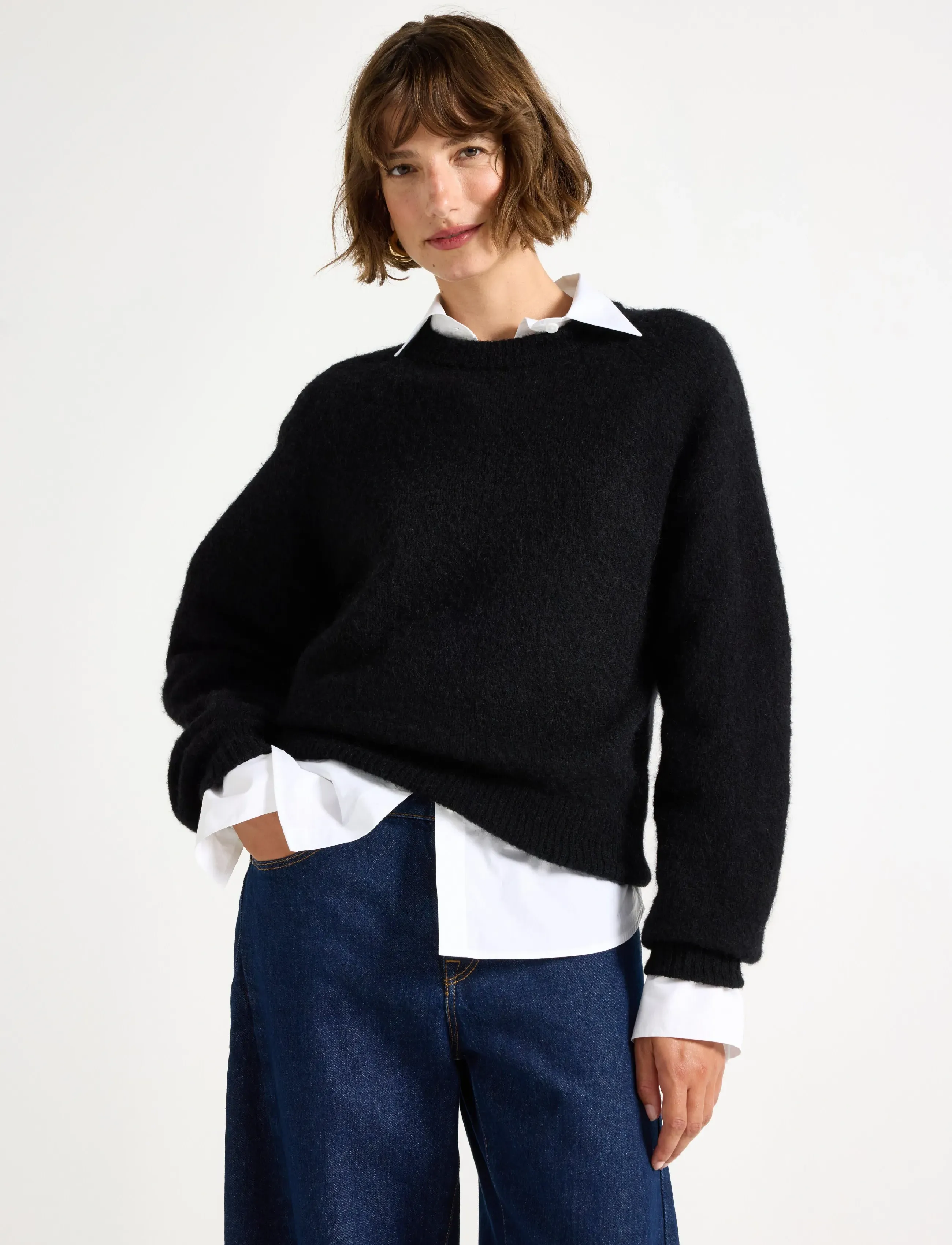 Lindex Sweater Izzy Mohair Blend, XS, Knitwear, Schwarz - Jumpers, Frauen