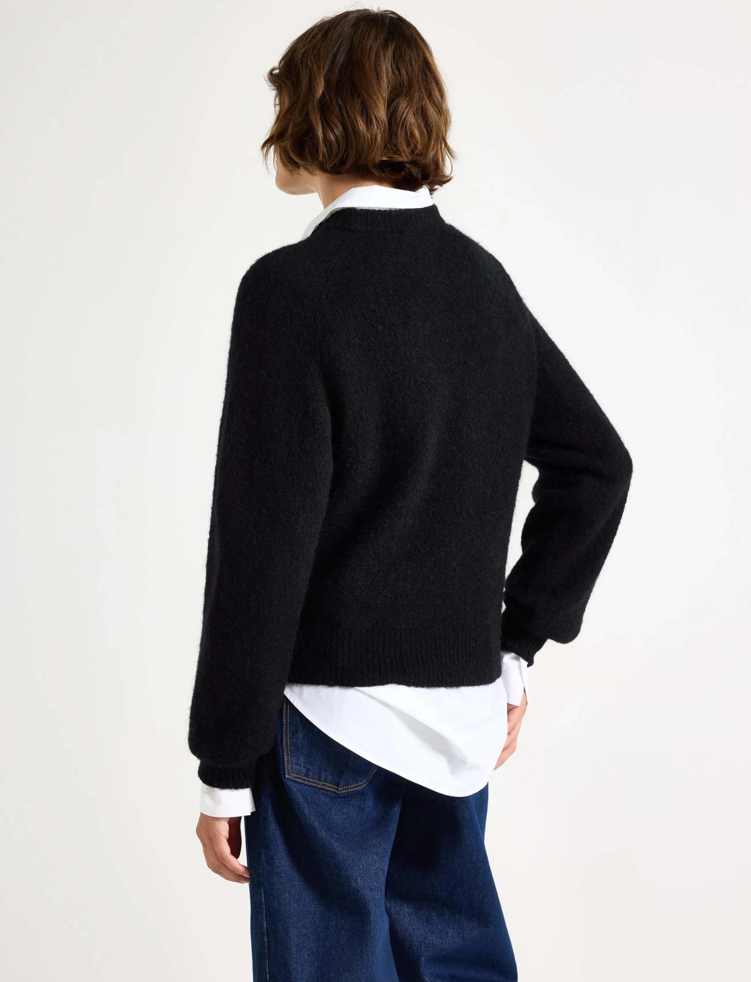 Lindex - Sweater Izzy Mohair blend - stickade tröjor - black - 3