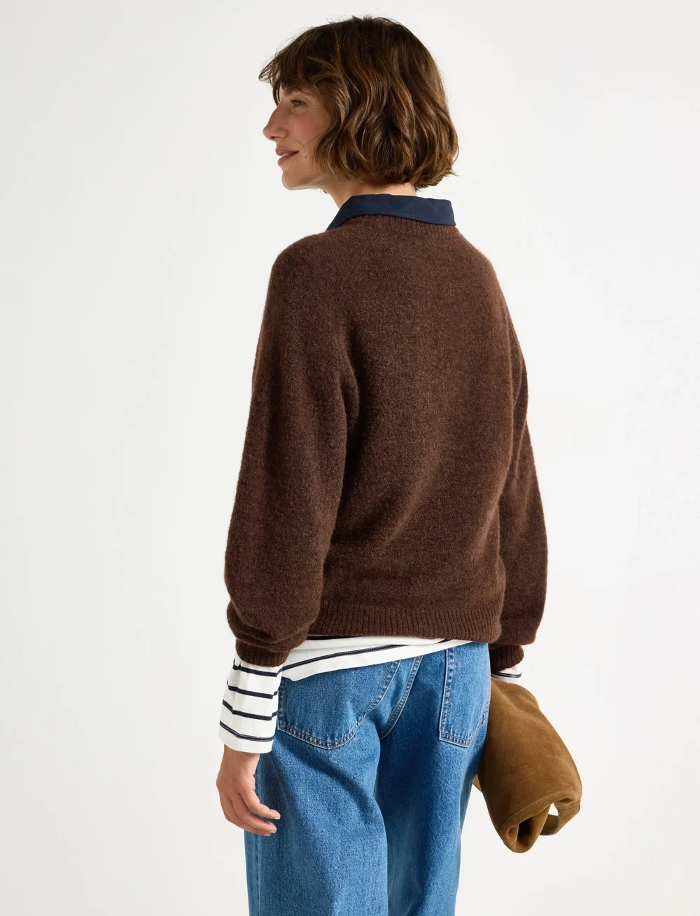 Lindex - Sweater Izzy Mohair blend - jumpers - brown - 3