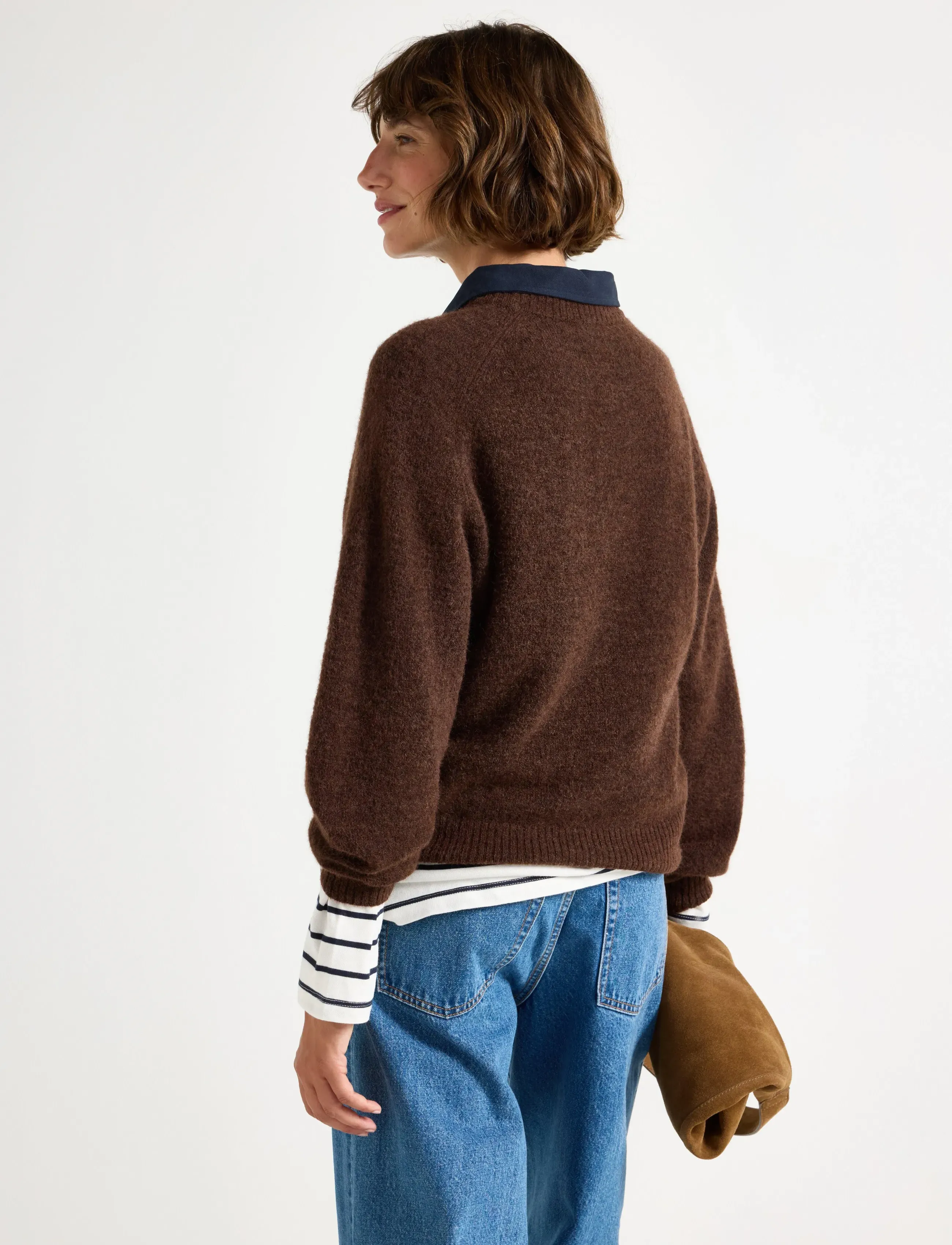 Lindex - Sweater Izzy Mohair blend - pullover - brown - 3