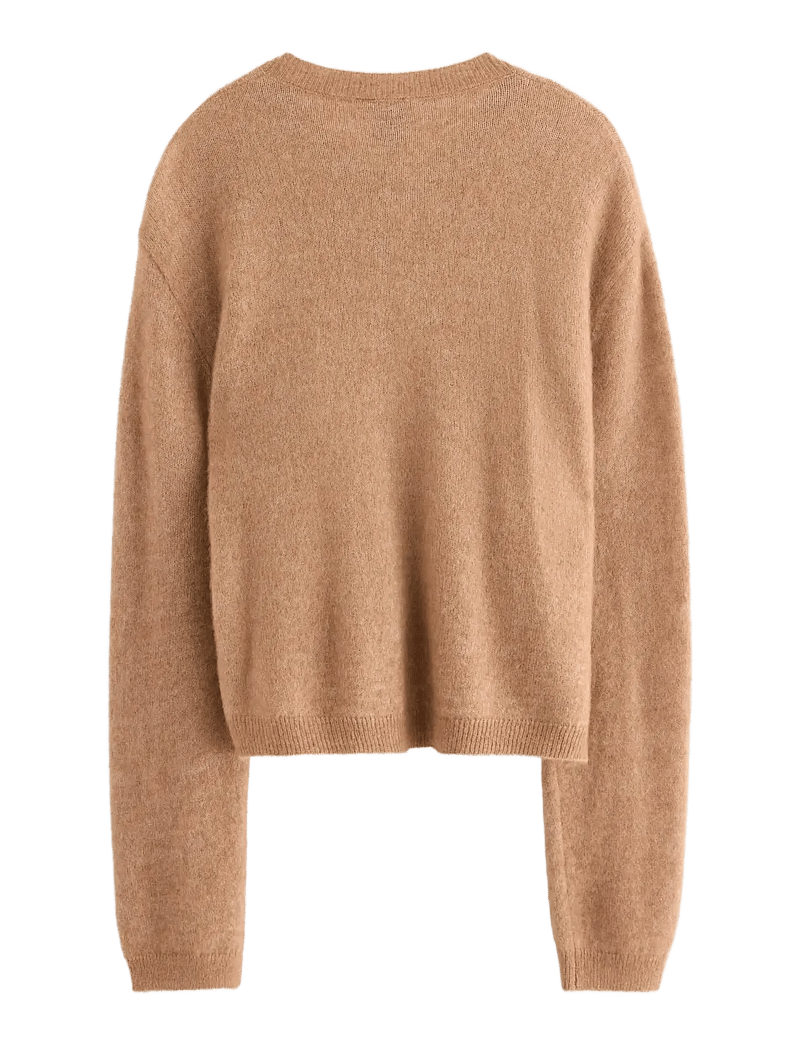 Lindex - Strikket cardigan i ullblanding - cardigans - dark beige - 2