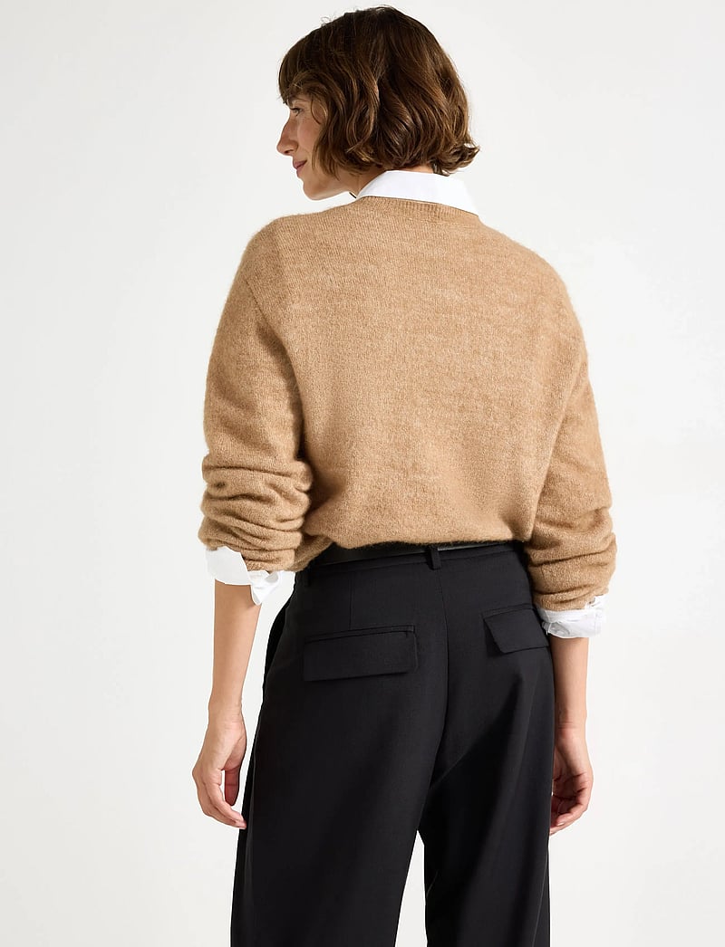 Lindex - Strikket cardigan i ullblanding - cardigans - dark beige - 3