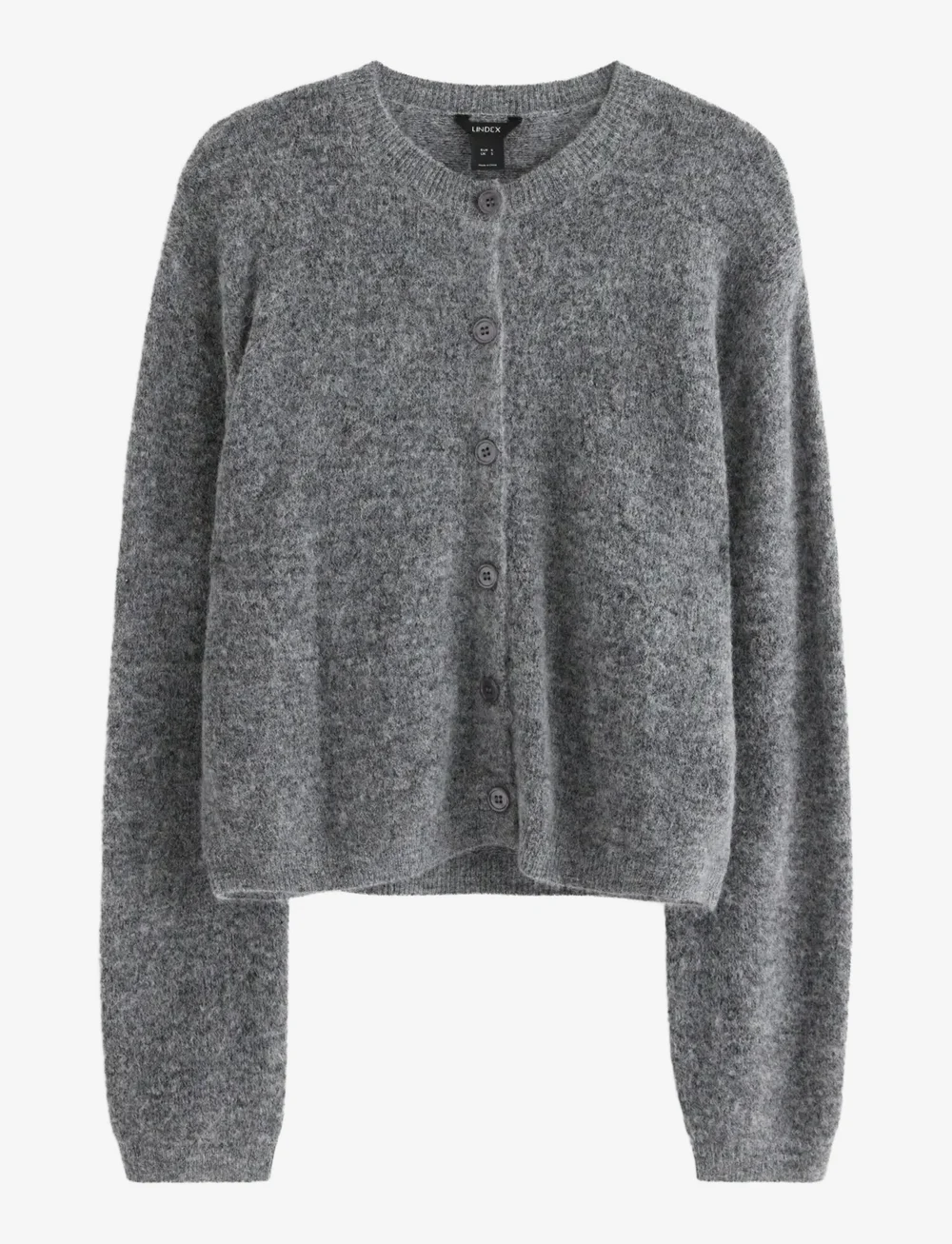 Lindex - Cardigan Minna Mohair blend - cardigans - dark grey melange - 1
